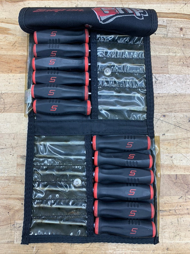 Snap On Grip Vintage Mini Picks, Screwdriver Pouch Set 12pc PAK562420