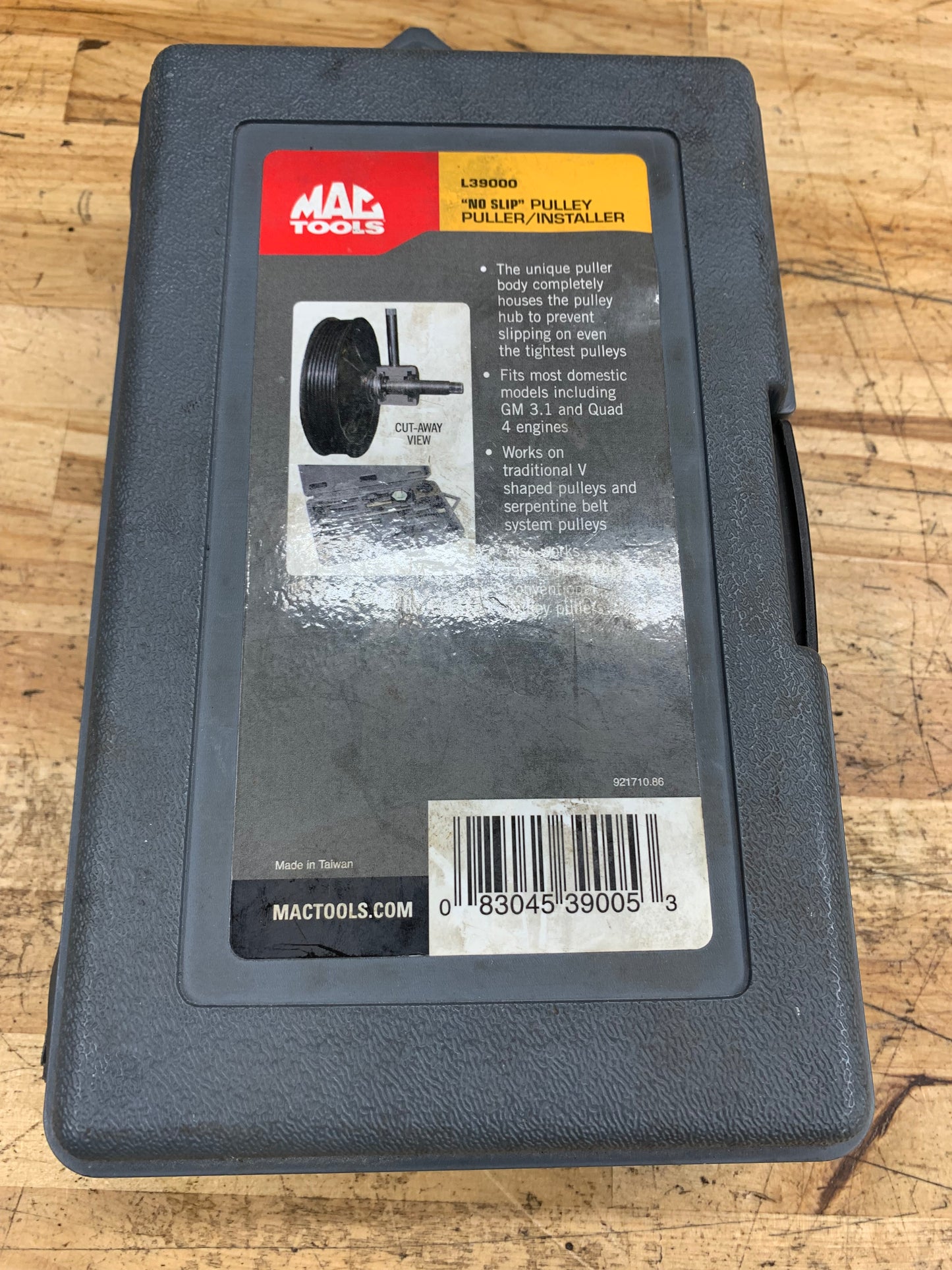 Mac Tools "No Slip" Pulley Puller/Installer Set L39000