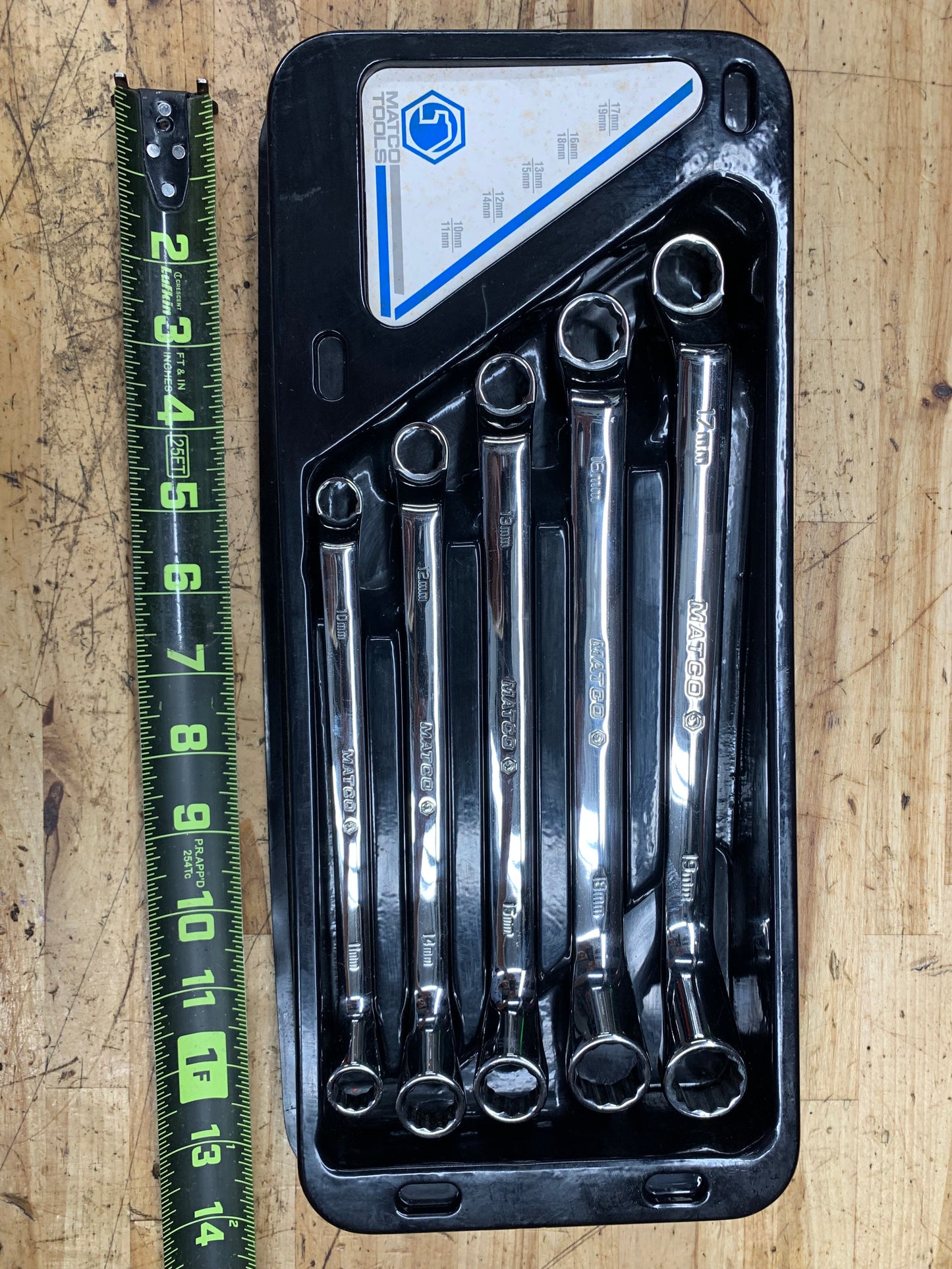 Matco Metric Deep Offset Box Wrench Tray Set USA SRBDLM5TA