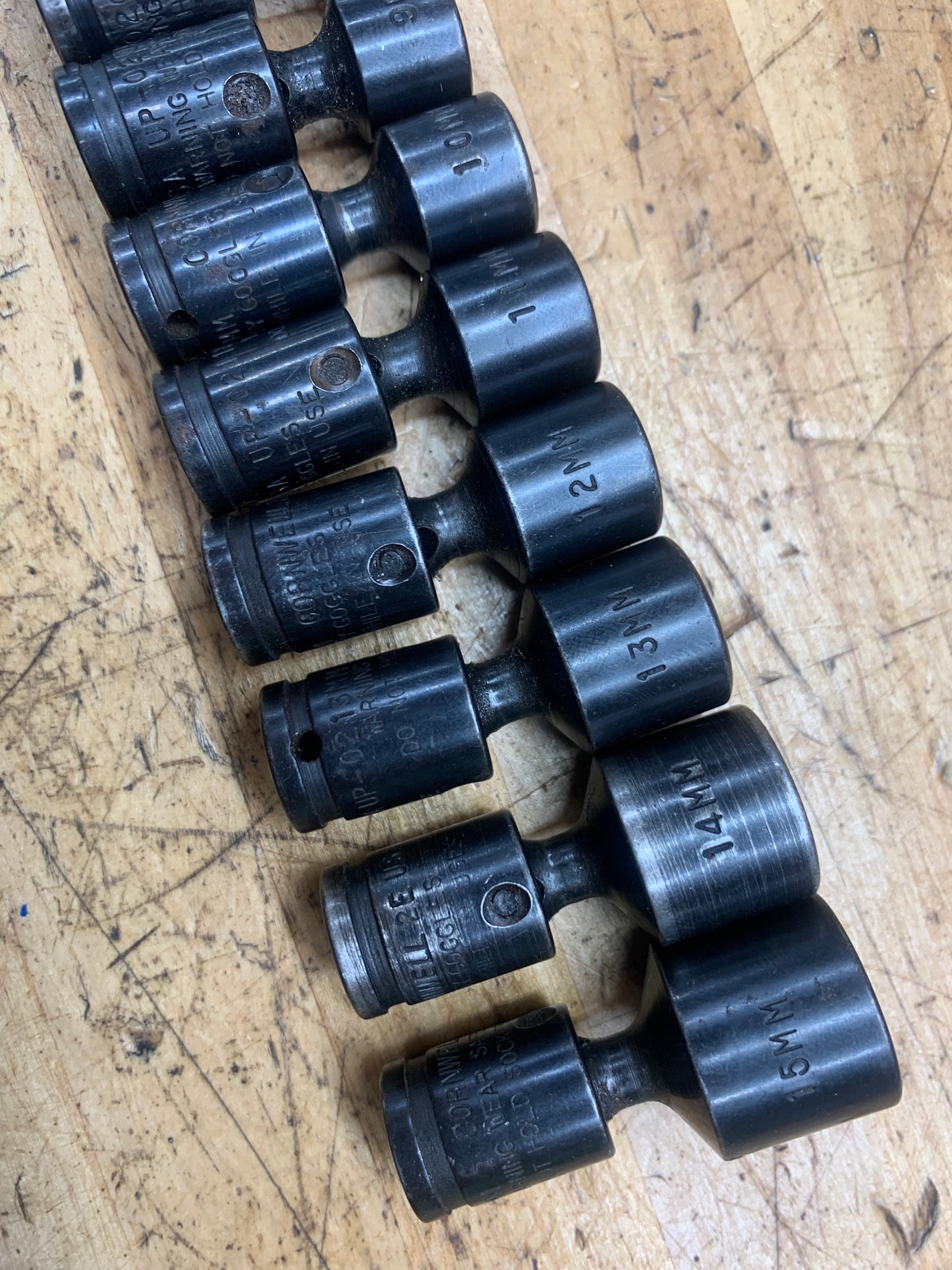 Cornwell 1/4” Metric Impact Swivel Socket Set 11pc USA
