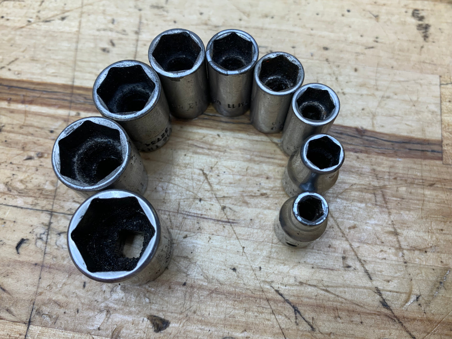 Snap On 1/4" SAE Shallow Socket Set 9pc. USA