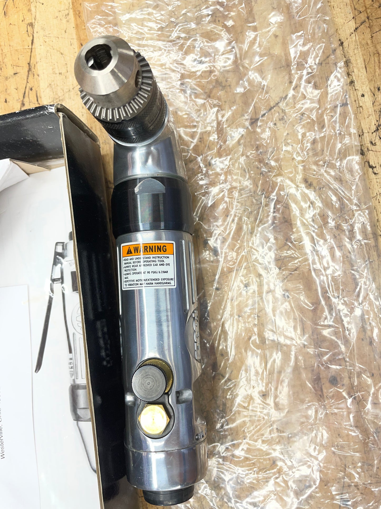 Mac Tools Right Angle Air Drill 3/8” BRAND NEW AD3800AH