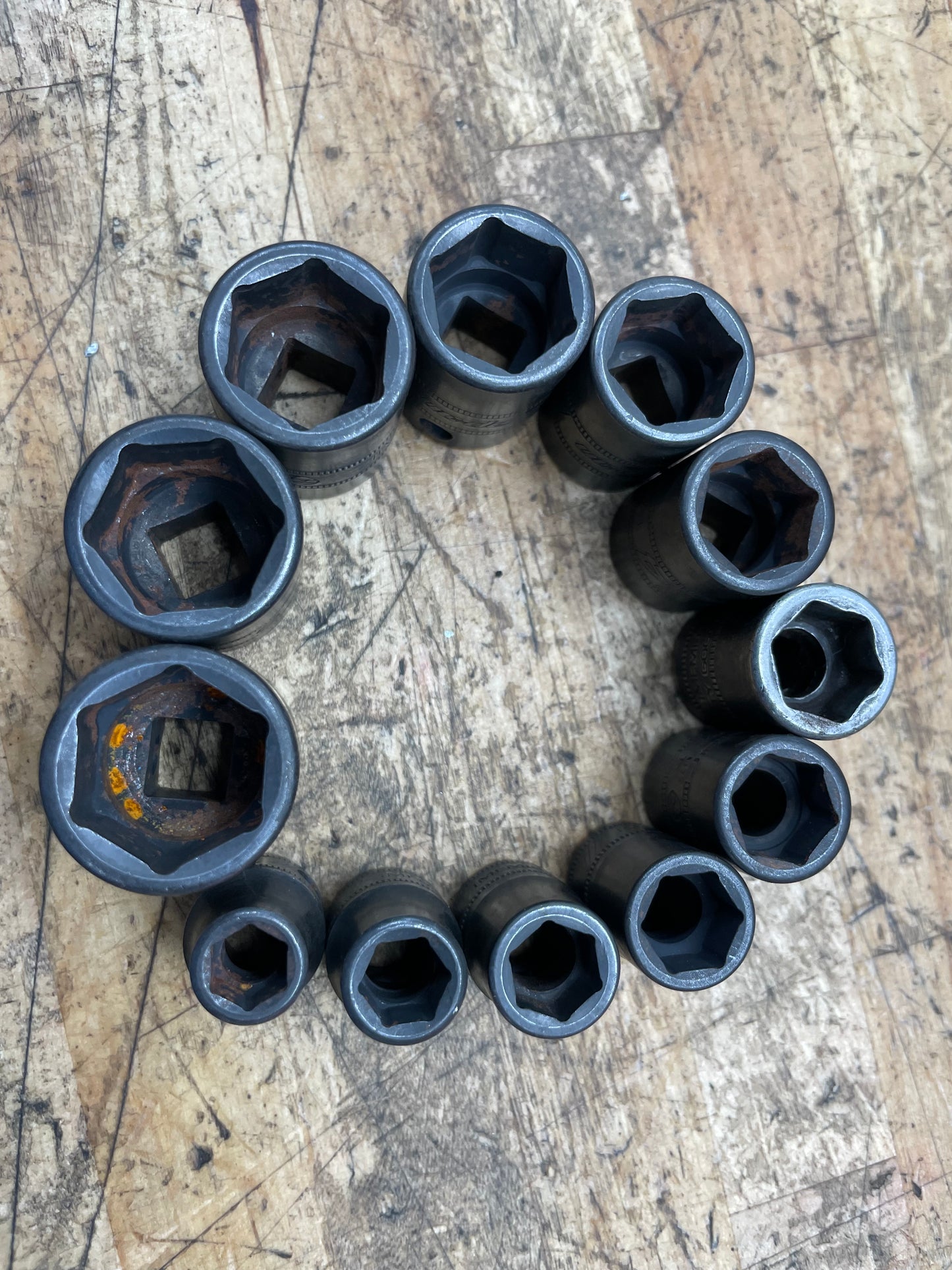 Snap On 3/8” Metric Shallow Impact Socket Set 12pc 8-19mm USA