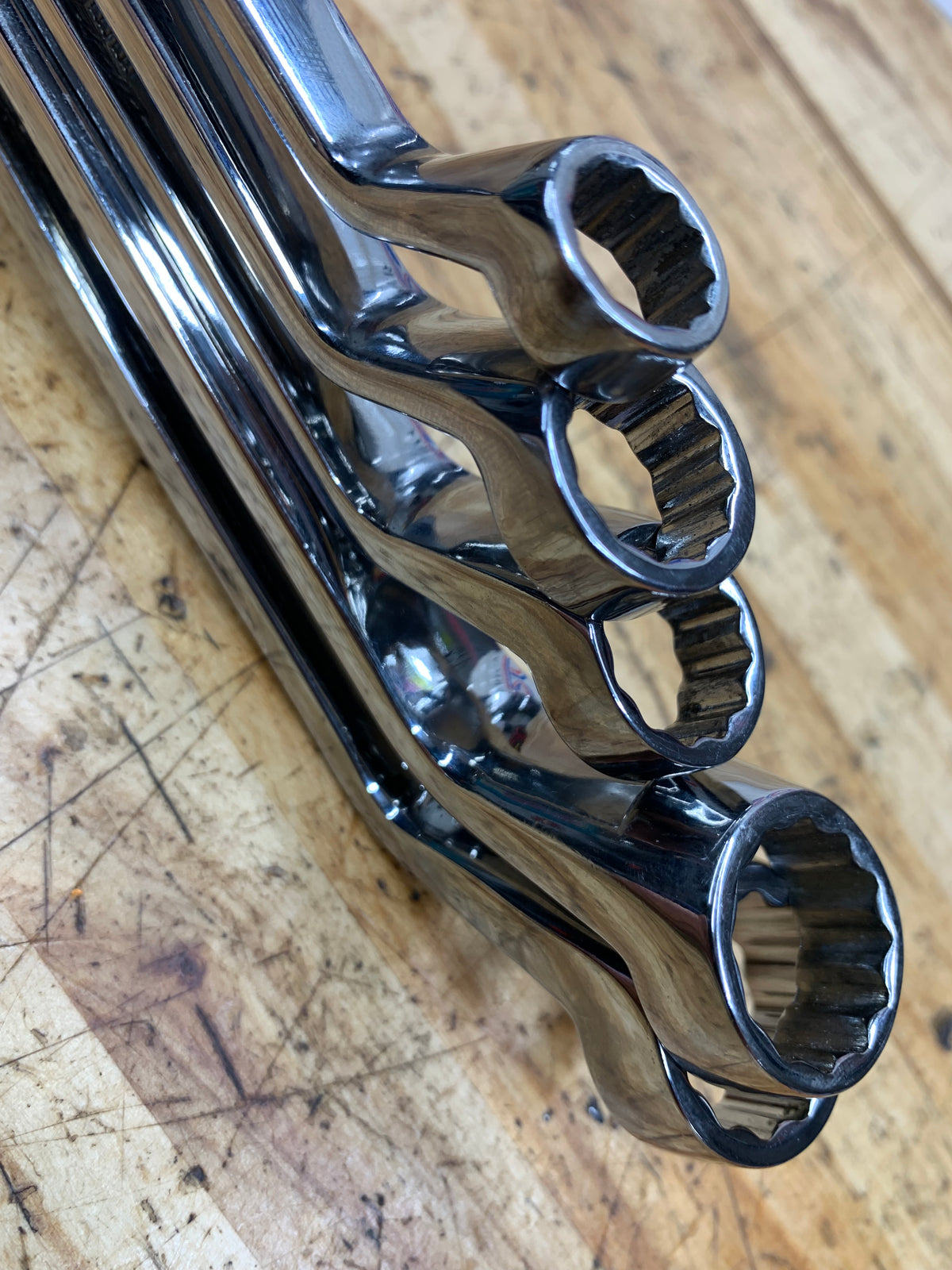 Snap On Metric 60 Degree Deep Offset Box Wrench Set 5pc 10-19mm USA NICE XOM605