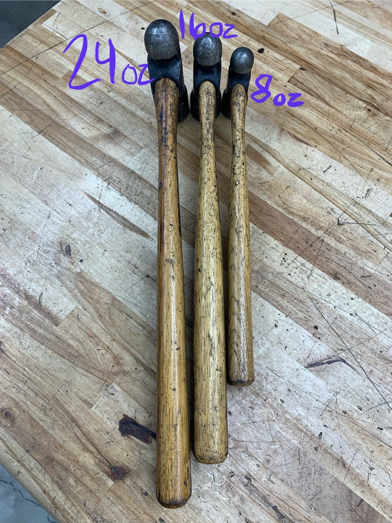 Matco Ball Peen Hammer set 3pc 8oz 16oz 24oz