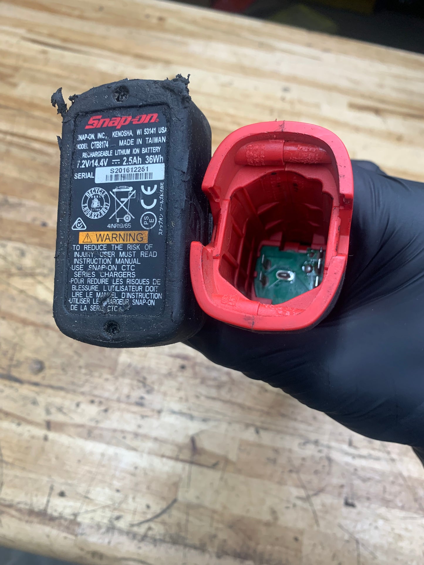 Snap On 14V Right Angle Drill WITH BATTERY CDRR761