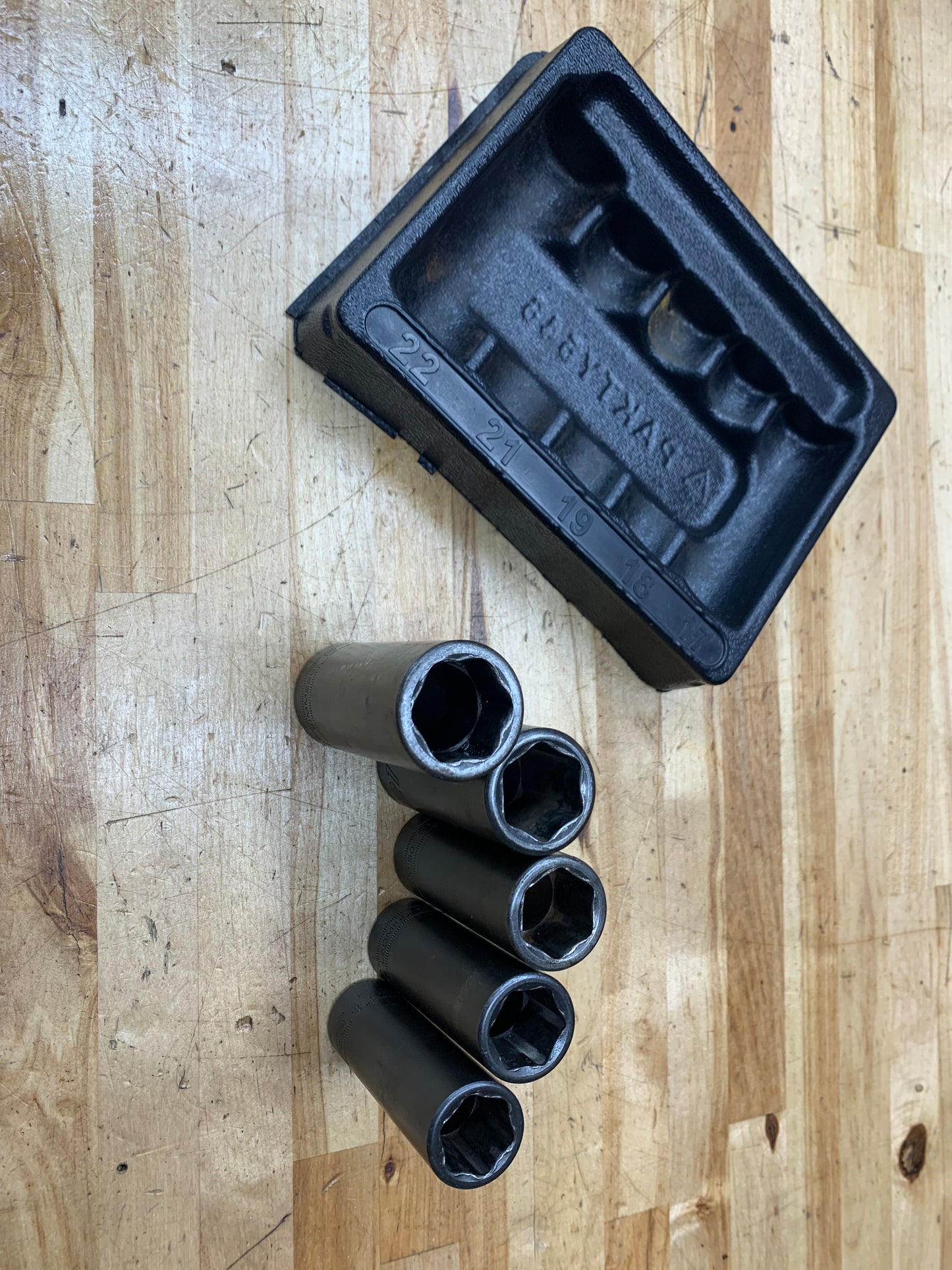 Snap On 1/2” Metric Deep Impact Socket Set 5pc 17-22mm USA 305LSDM