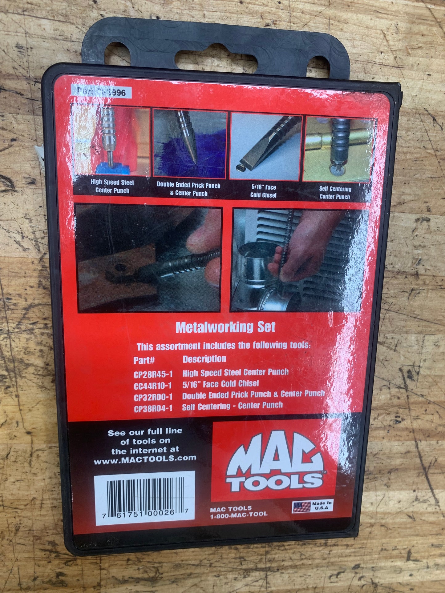 Mac Hammerless Spring Punch Set USA CPS996