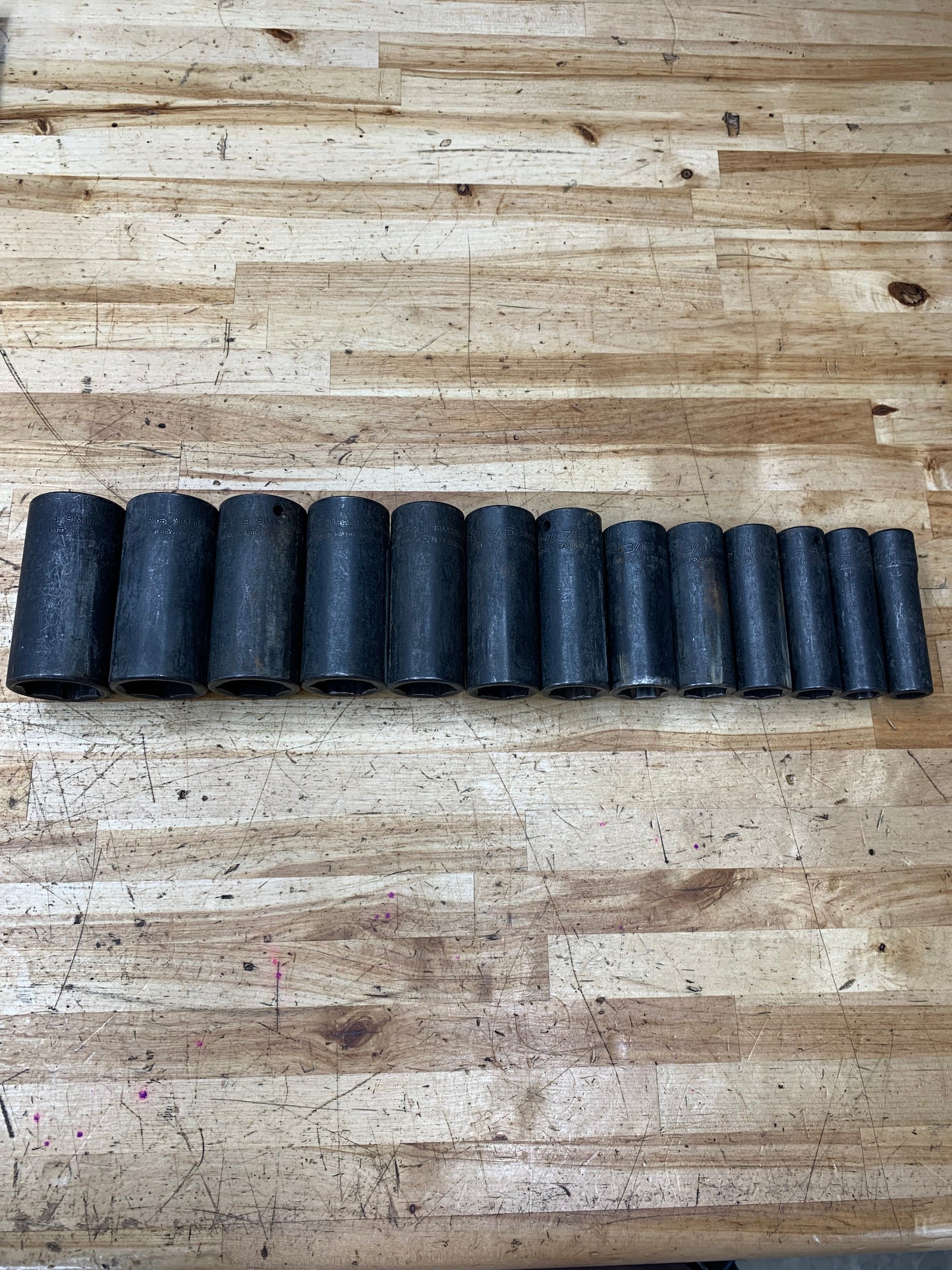 Snap On 1/2" SAE Deep Impact Socket Set 1/2"-1-1/4" 13pc USA 313SIMA