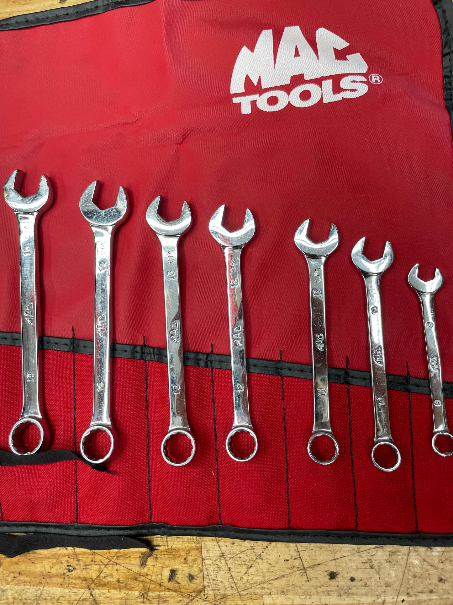 Mac Metric Short Pattern Combo Wrench Set 10pc 10-19mm USA