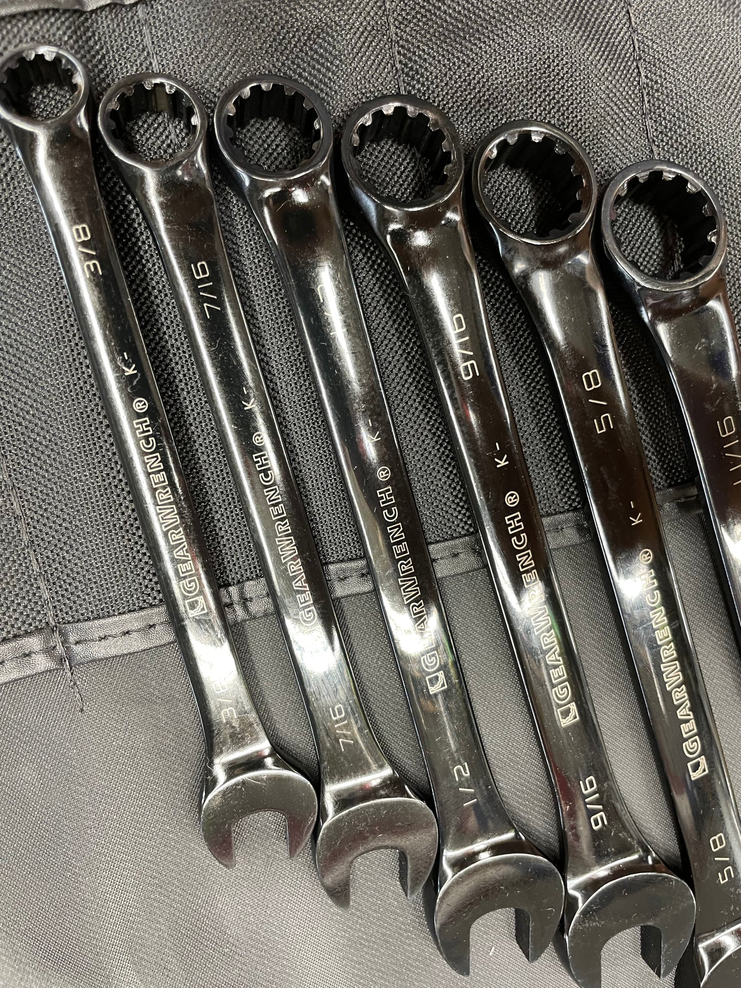 Gearwrench SAE Combo Wrench Set RARE Gloss Black 6pc 3/8”-11/16” BRAND NEW
