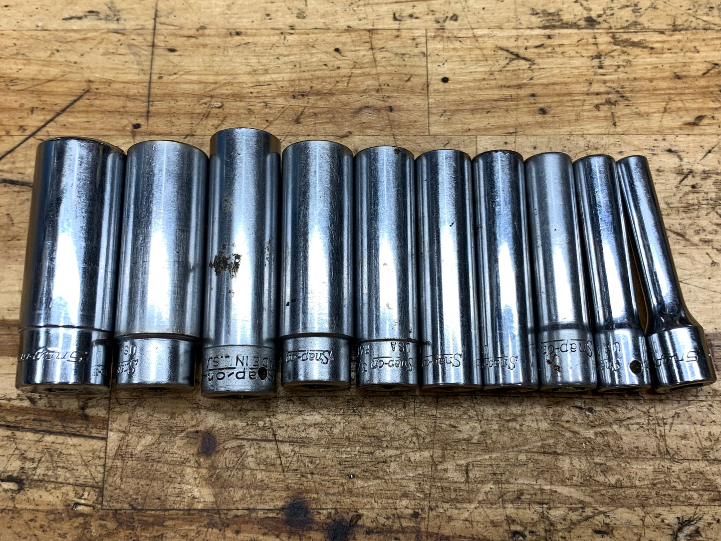 Snap on 1/4" SAE Deep Socket Set 10pc USA