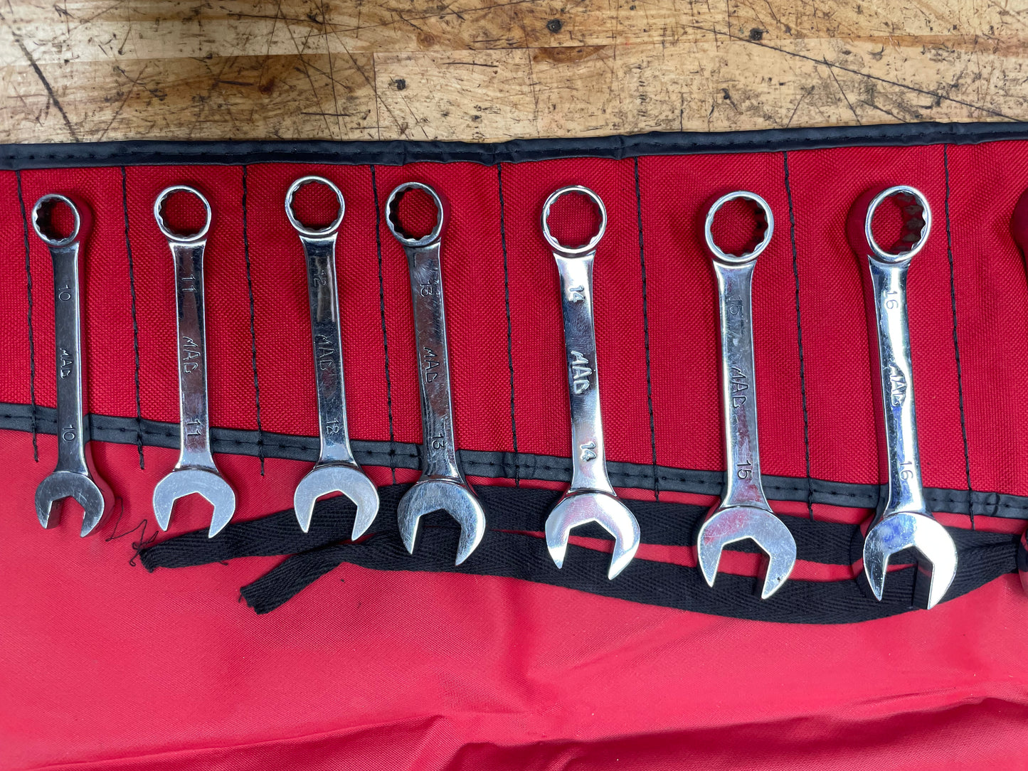 Mac Tools Metric Stubby Wrench Set 10pc 10-19mm USA SXSM102PTR