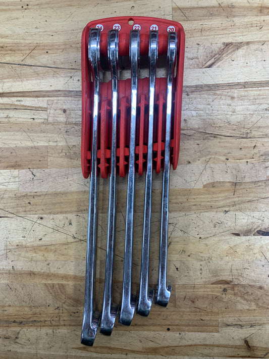 Mac Tools XL Metric Combo Wrench set 20-24mm 5pc SCLM5RBRT