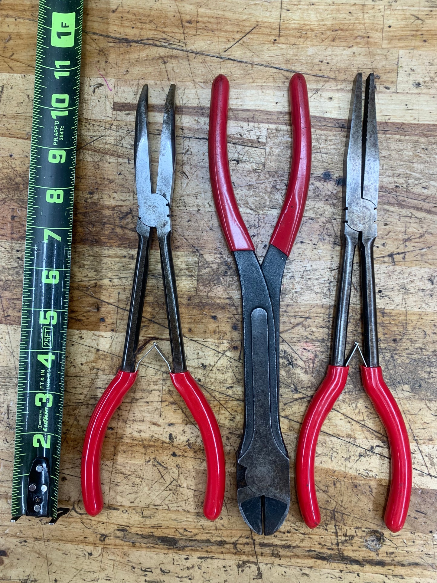 Mac Tools 3pc Long Plier Bundle: Duckbill, Bent Needle Nose, Side Cutters