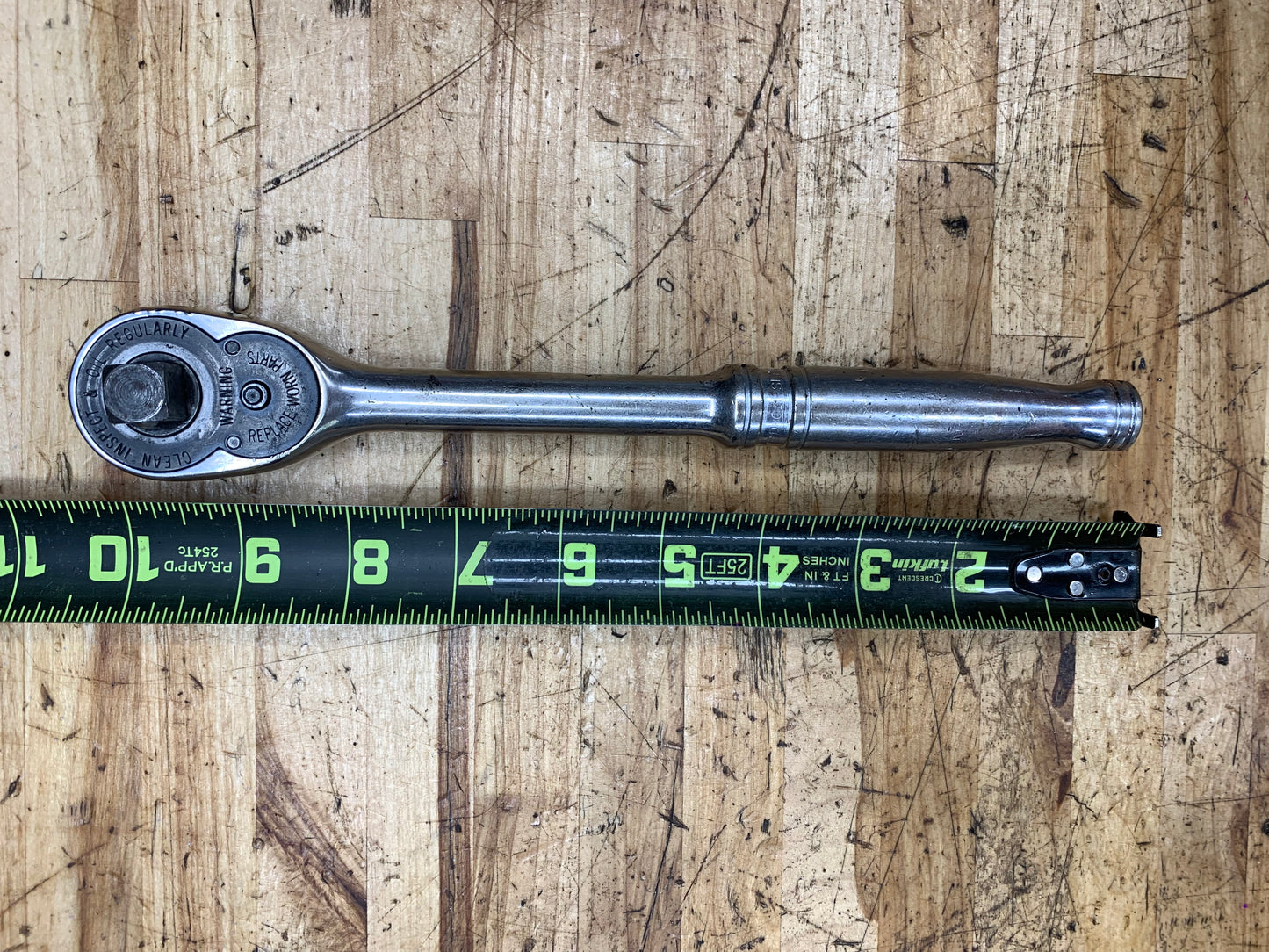 Snap On 1/2" Vintage 1985 Chrome Handle Ratchet USA SL710