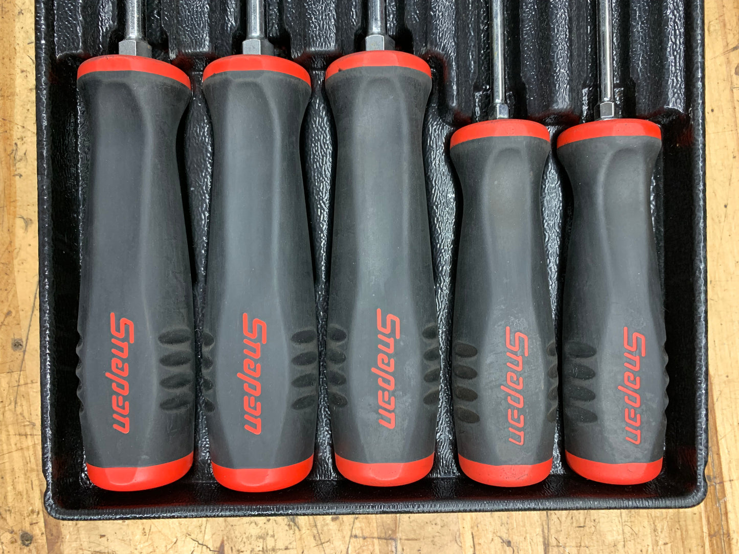 Snap On Soft Grip Vintage Torx Screwdriver Tray Set 5pc USA SGDTX50