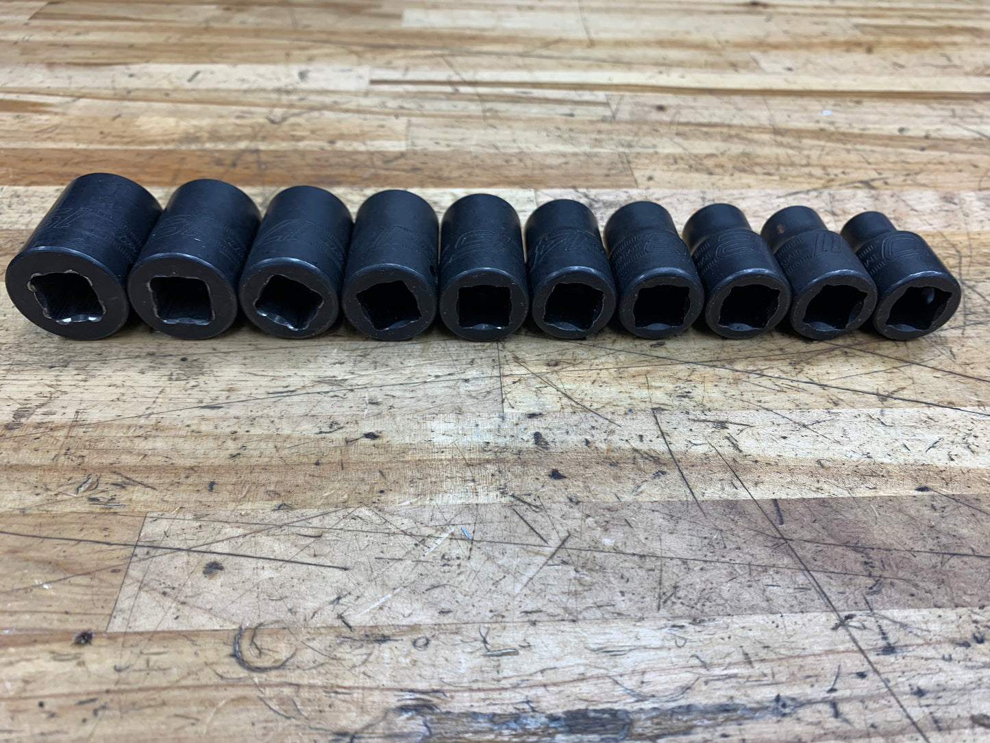 Snap On 1/2” Metric Impact Shallow Socket Set 10pc USA 310IMMYA