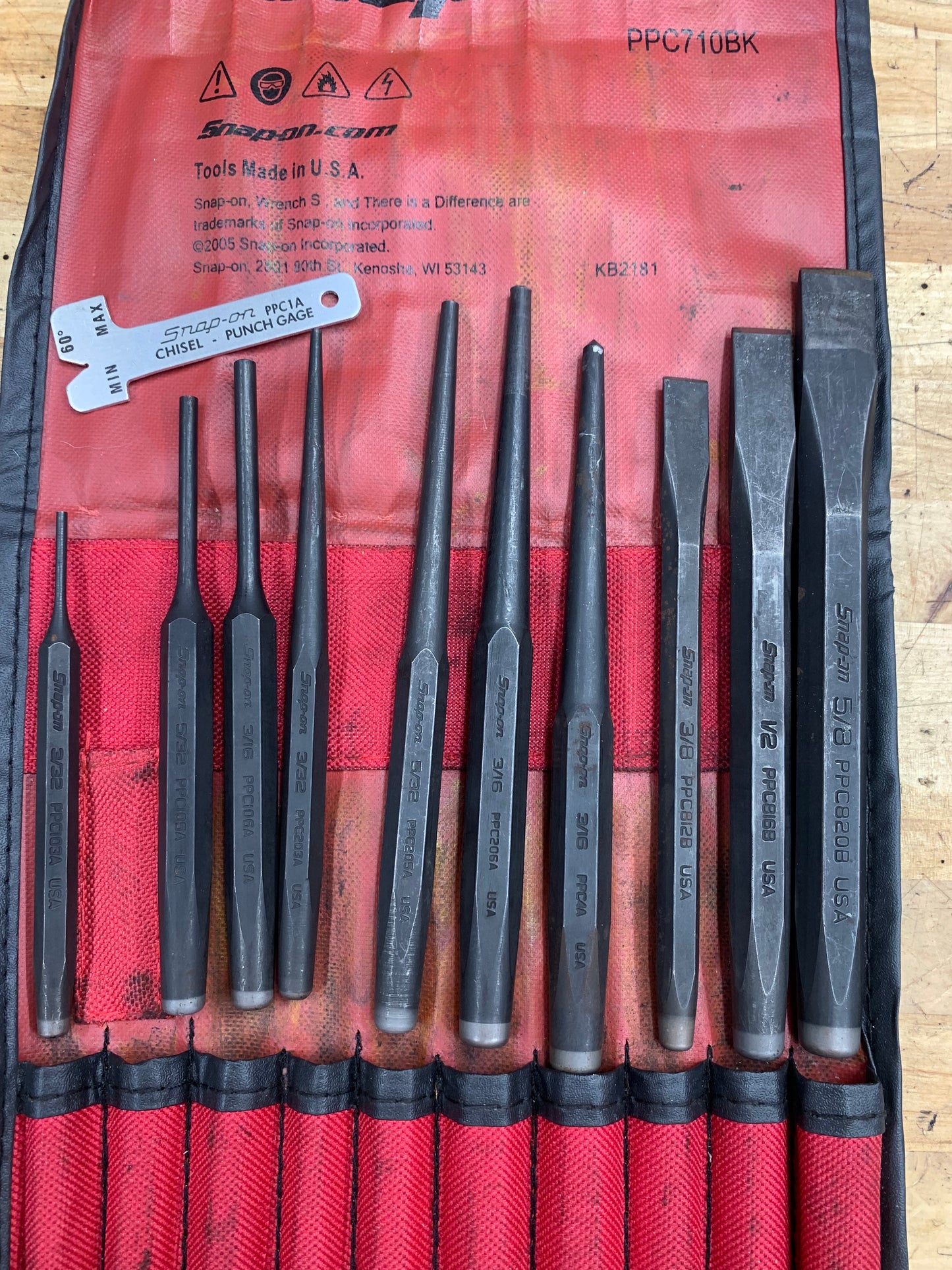 Snap On Punch/Chisel Set 10pc. PPC710BK
