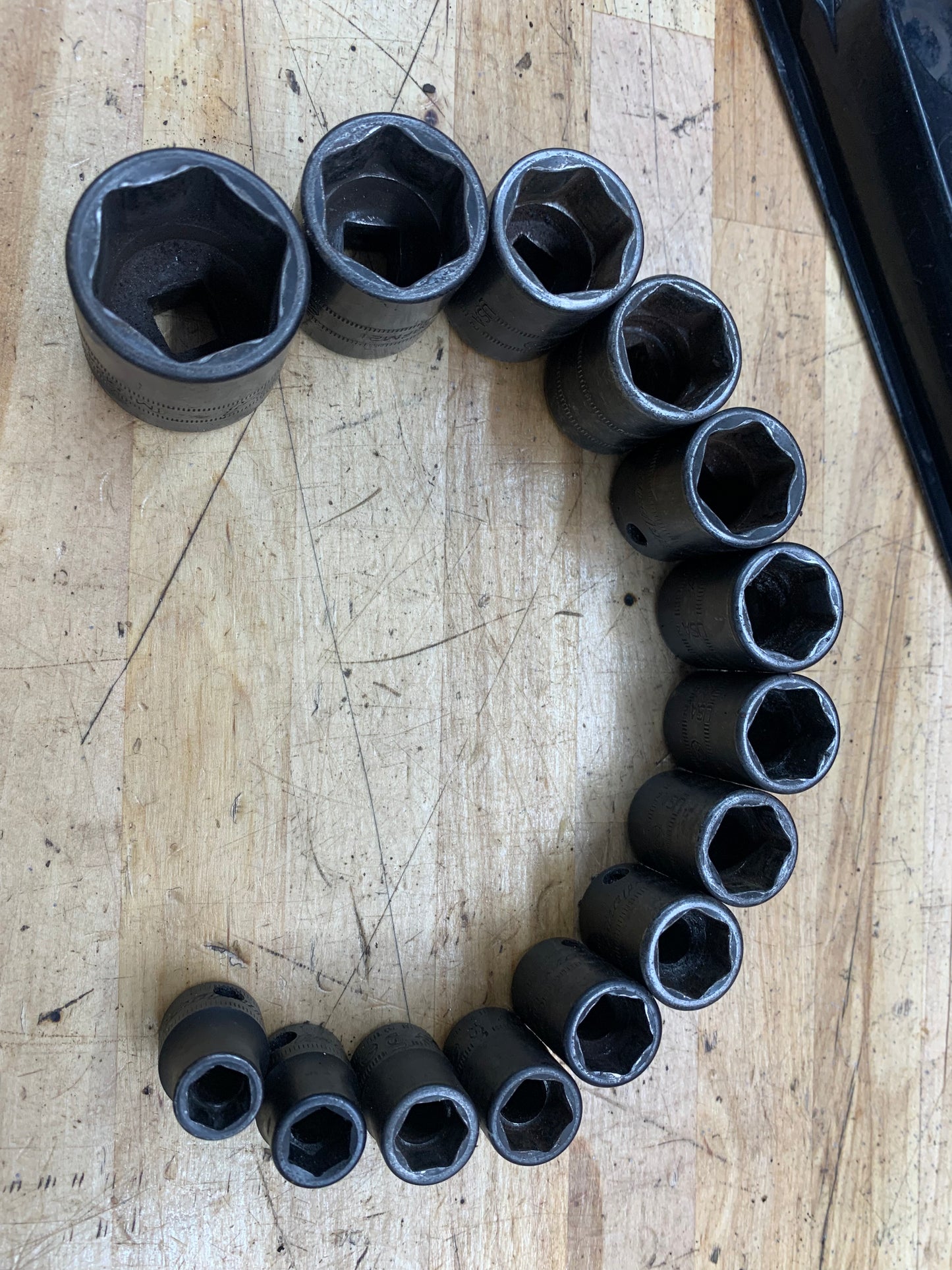 Snap On 14pc 3/8" Shallow Impact Metric Socket Set 214IMFMYA