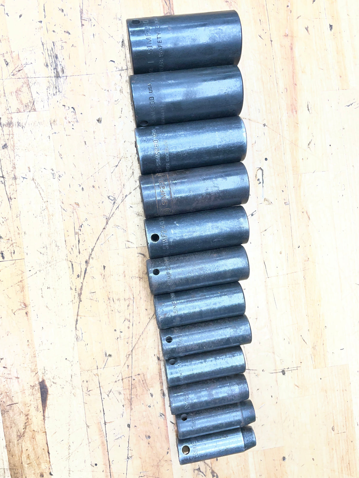 Snap On 3/8” SAE Deep Impact Socket Set 12pc. 5/16”-1” USA 212SIMFYA