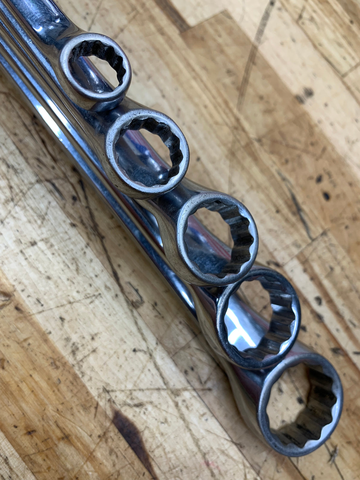 Snap On SAE 10 Degree Offset Box Wrench Set 5pc 3/8"-15/16" USA XB605A