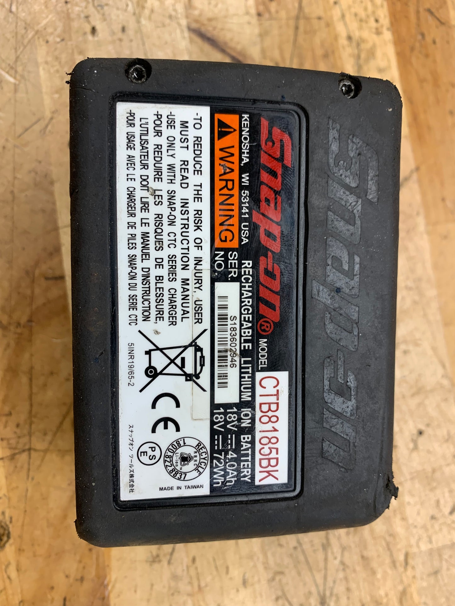 Snap On 18v Battery CTB8185BK
