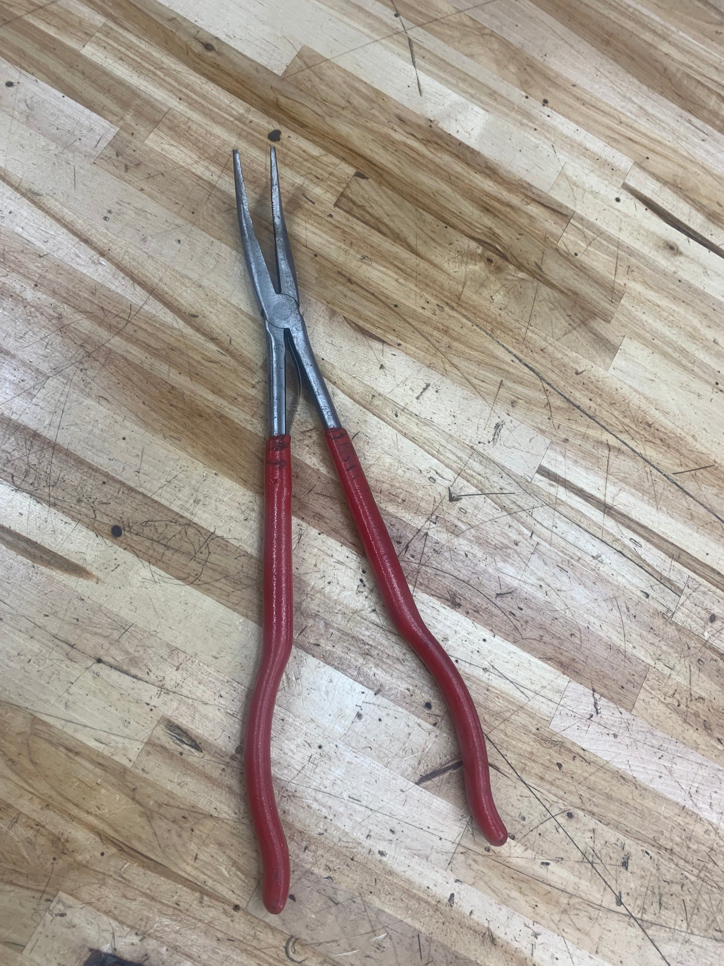 Snap On Long Bent 45 deg. Needle Nose Pliers 415CP