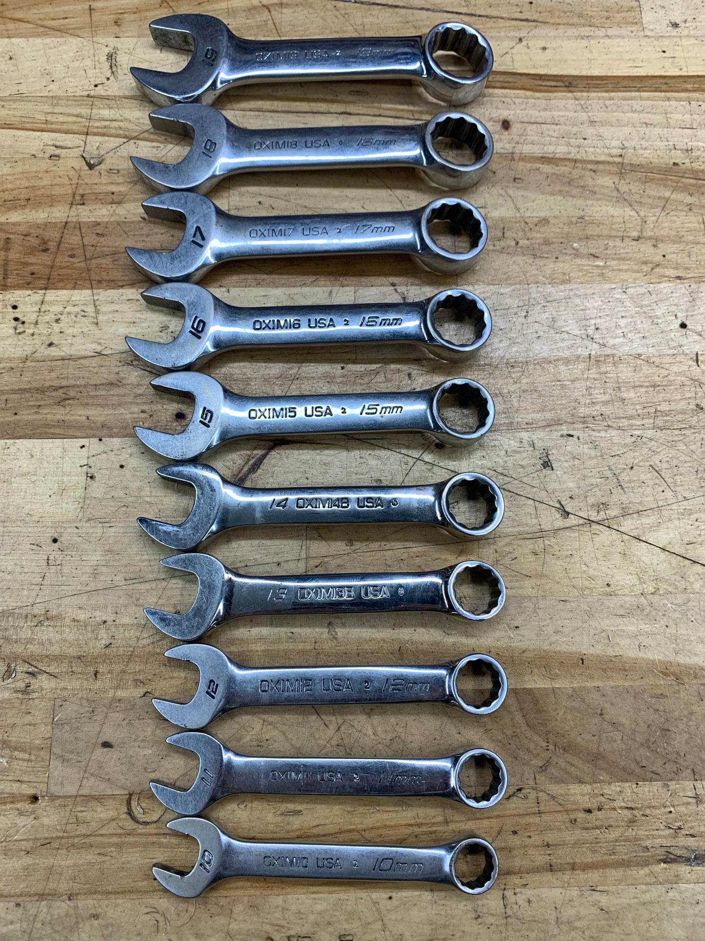 Snap On Stubby Wrench Set Metric 10pc 10-19mm OXIM710B