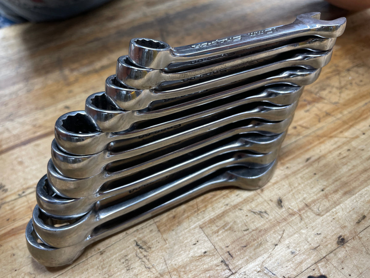 Snap On Metric Stubby Wrench Set 10-19mm 10pc USA OXIM710B