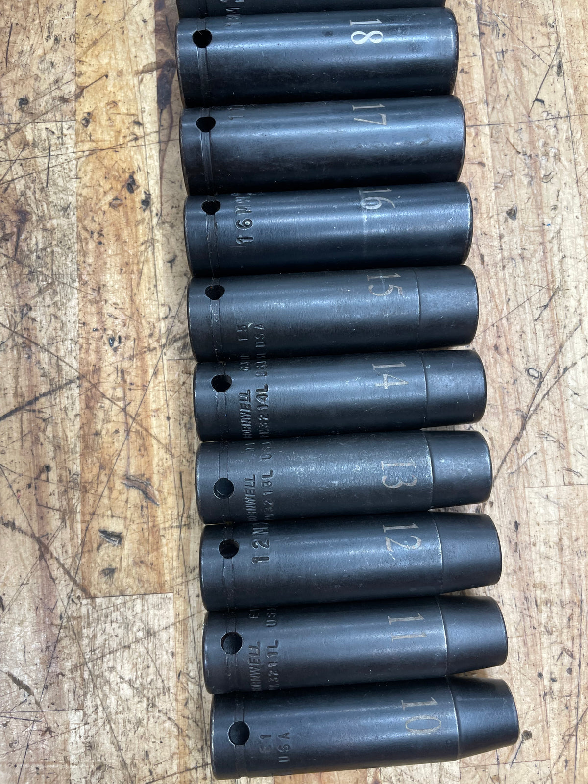 Cornwell 1/2” Metric Deep Impact Socket Set 10-24mm 14pc USA