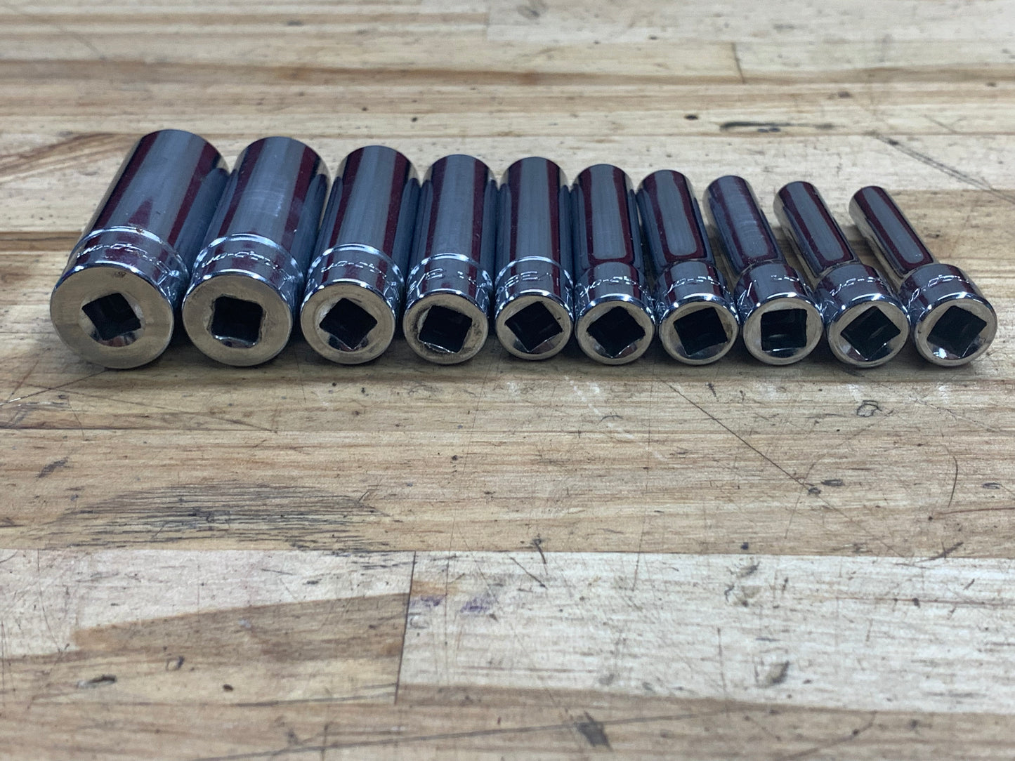 Snap On 1/4” SAE deep socket set 10pc.  110YTMSY