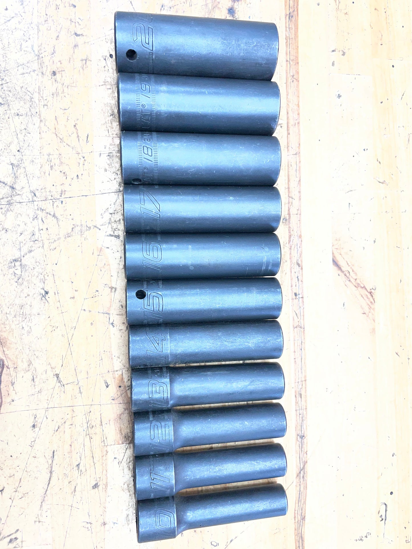 CAT by Snap On 1/2” Metric Deep Impact Socket Set 11pc USA 10-20mm