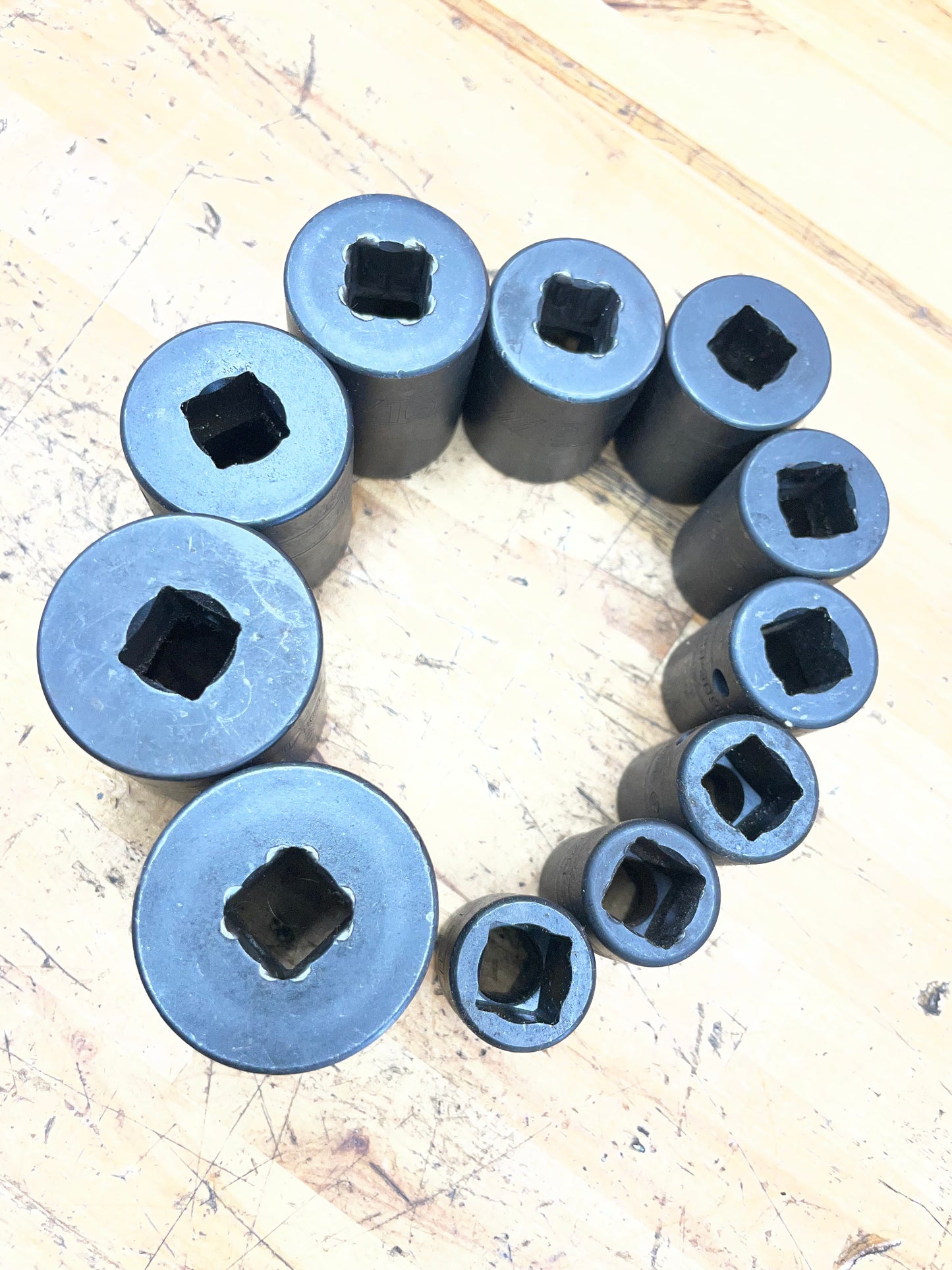 CAT by Snap On 1/2” SAE Impact Shallow Socket Set 11pc USA 1/2” to 1-1/8”