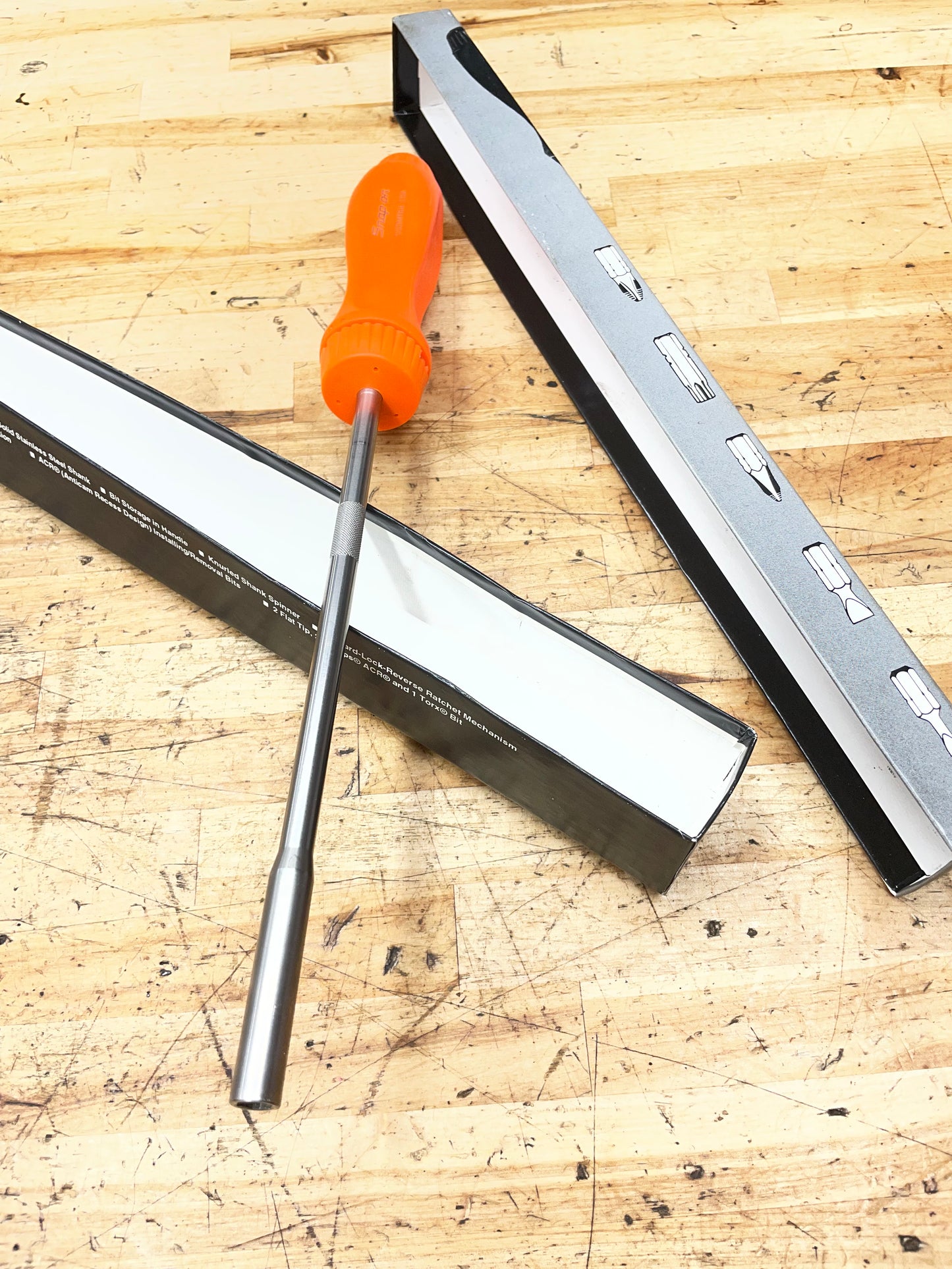 Snap On Long Ratcheting Screwdriver Orange Hard Handle USA BRAND NEW SSDMR8A
