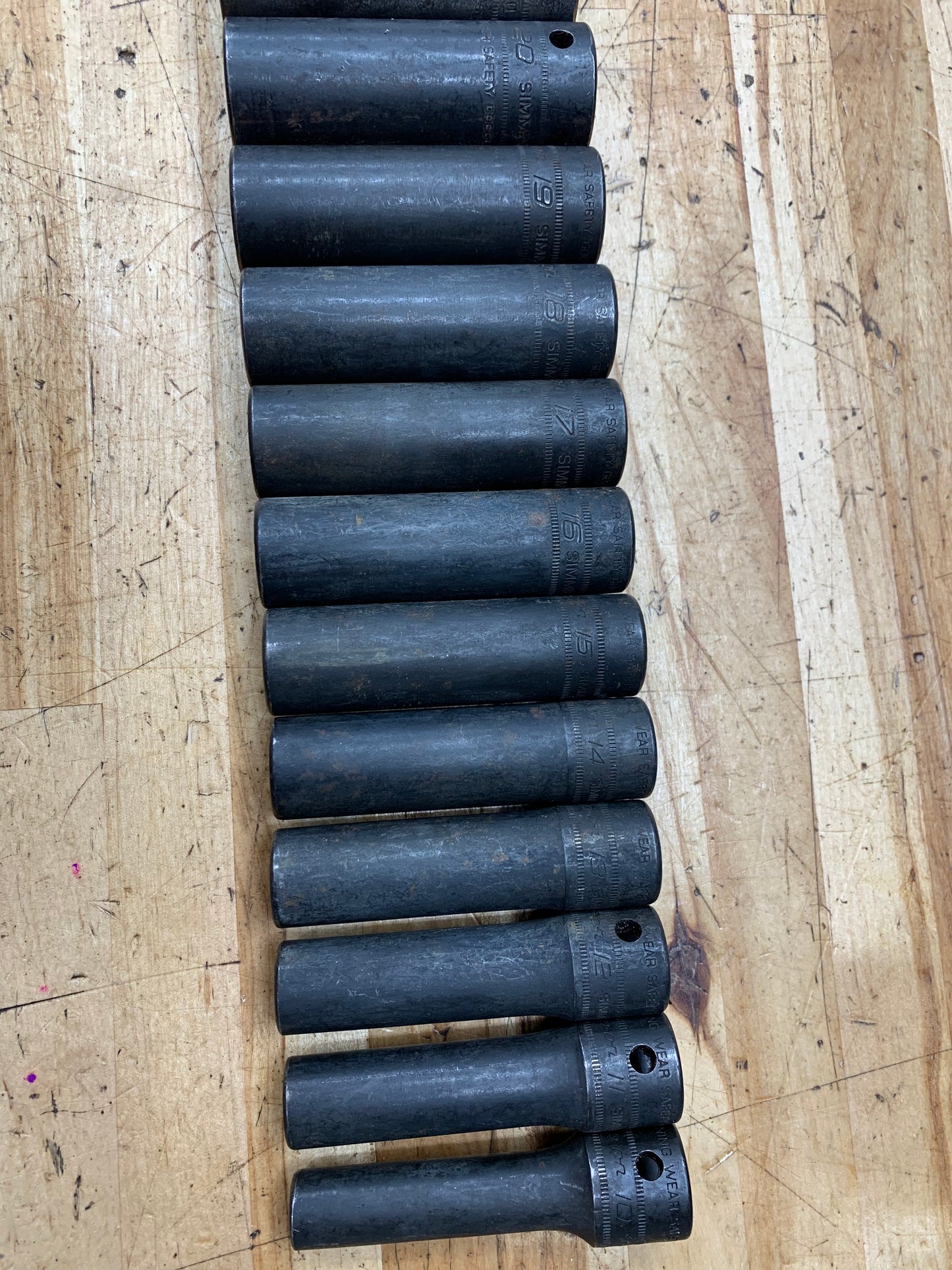 Snap On 1/2" Metric Deep Impact Socket Set 10-24mm USA 15pc 315SIMMYA