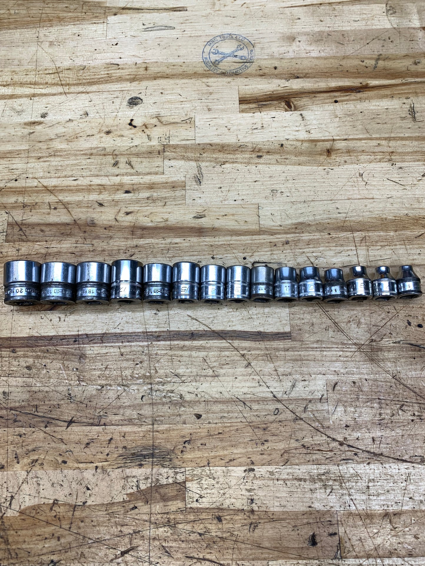 Snap On 3/8” Metric Shallow Socket Set 16pc. USA 6-20mm