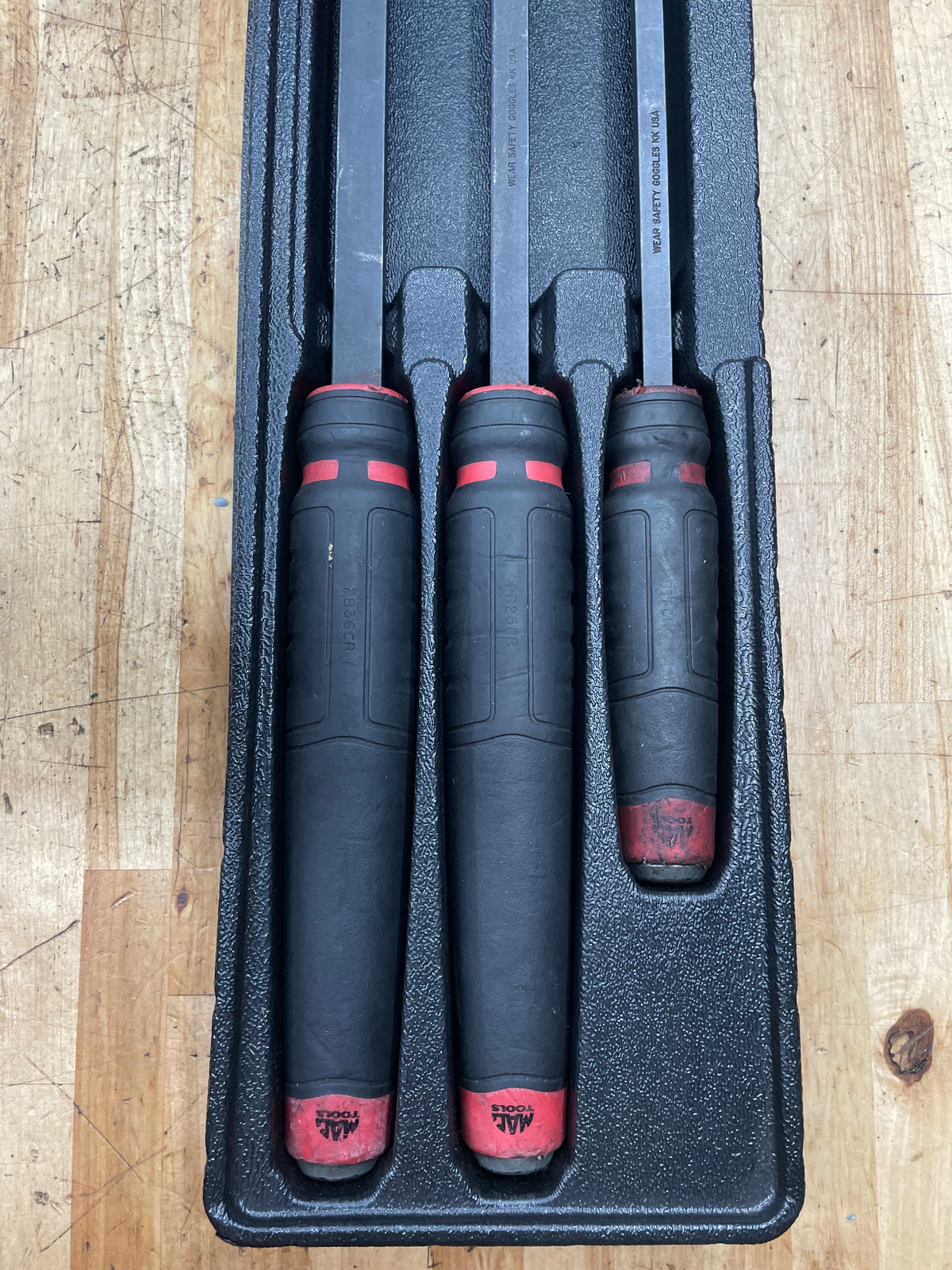 Mac Tools Striking Prybar Tray Set 4pc USA PBS4CR