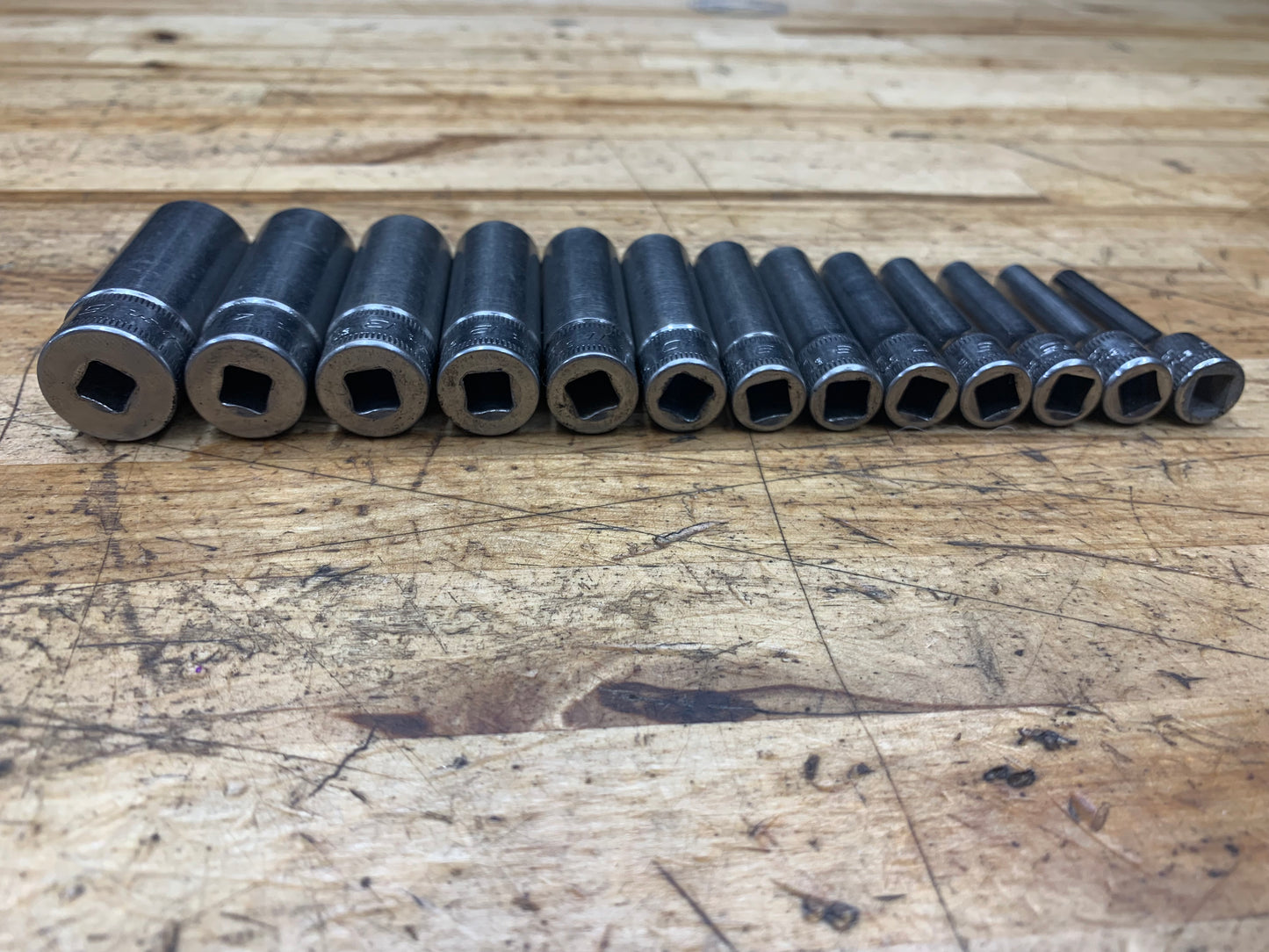 Snap On 1/4" Metric Deep Socket Set 13pc USA 113STMMY