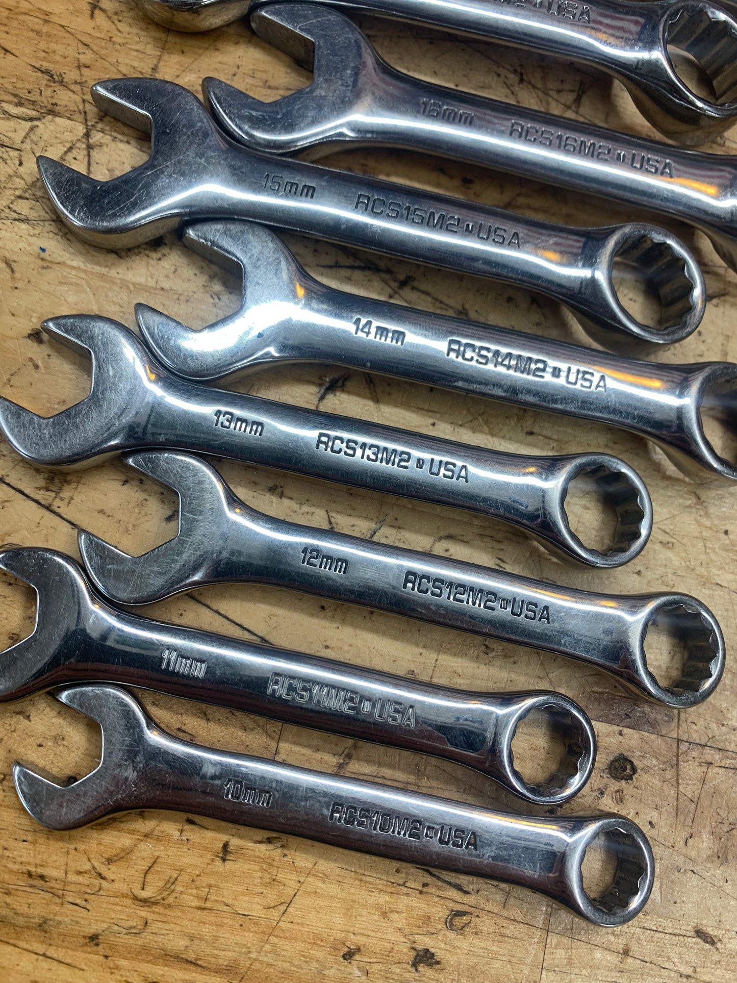 Matco Metric Stubby Wrench Set 10pc USA SRCSM102T