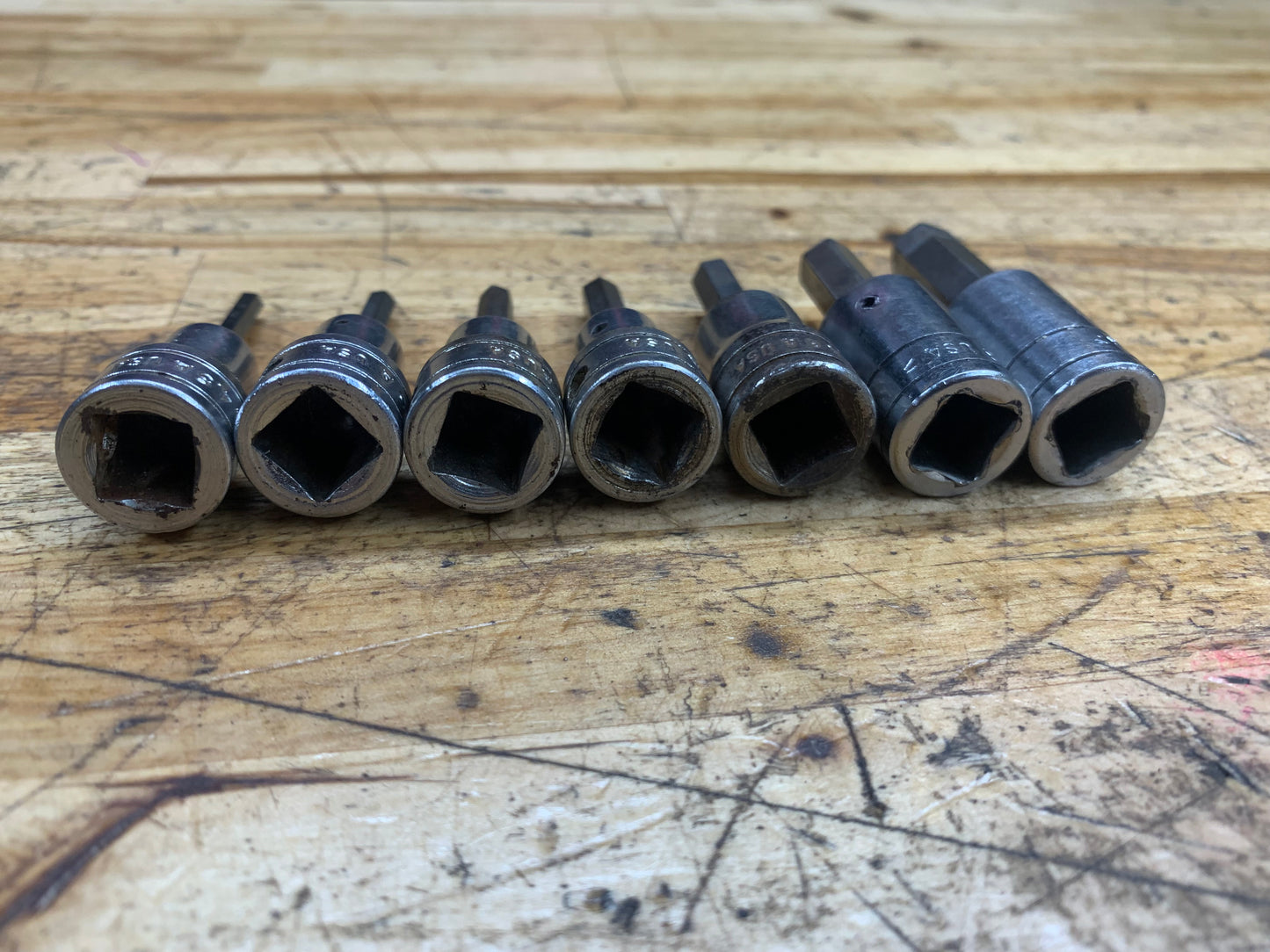 Snap On 3/8" SAE Hex Bit Socket Set USA 7pc. USA