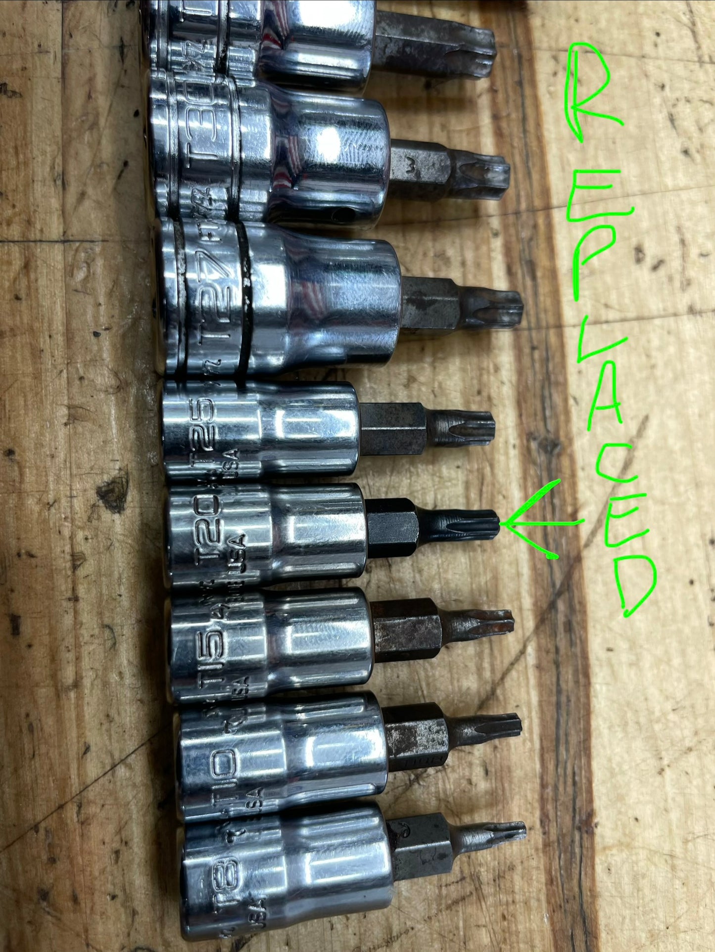 Snap On Torx Socket Set 11pc USA T8-T55
