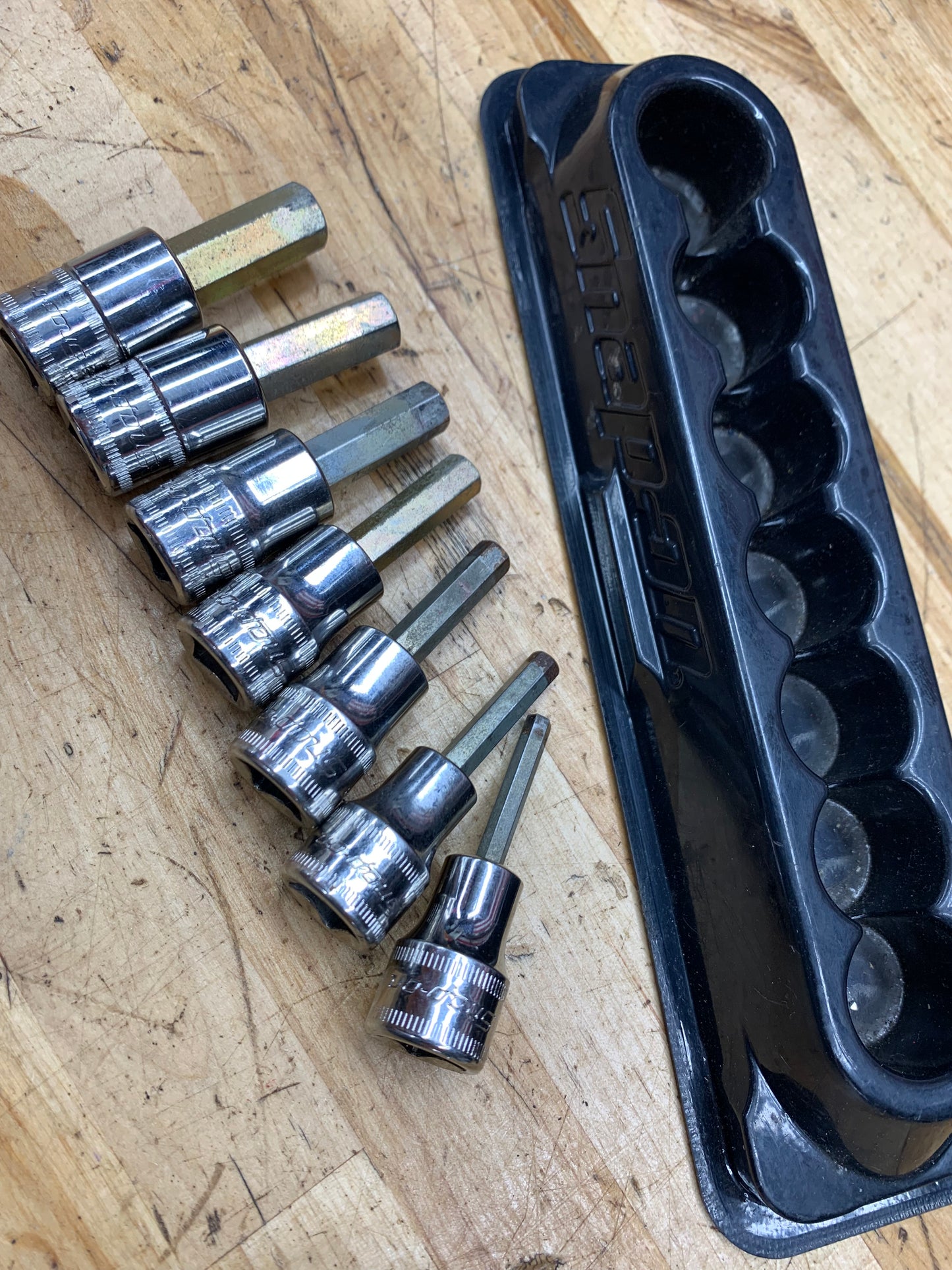 Snap On Metric Hex 3/8” Drive Socket Set w/ Mag. Tray 7pc. USA 207EFAMY