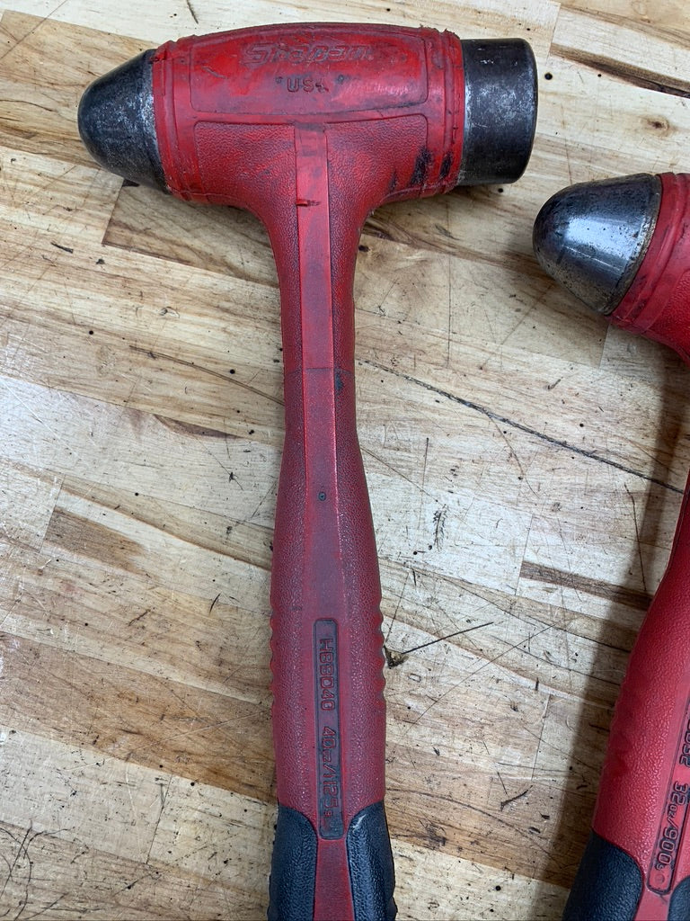 Snap On Ball Peen Hammer Set Deadblow 3pc 16oz, 32oz, 40oz