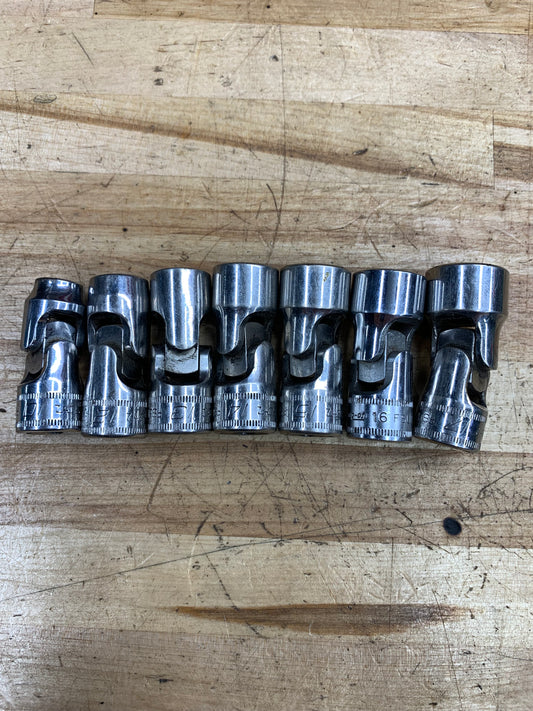 Snap On Metric 3/8” Swivel Universal Socket Set 7pc