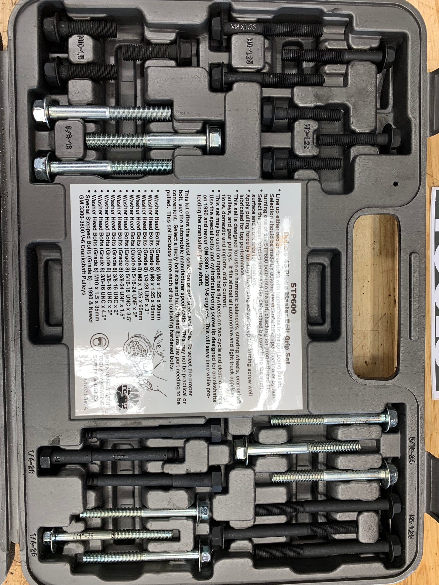 Mac Deluxe Master Bolt Grip Puller Kit LIKE NEW STP600