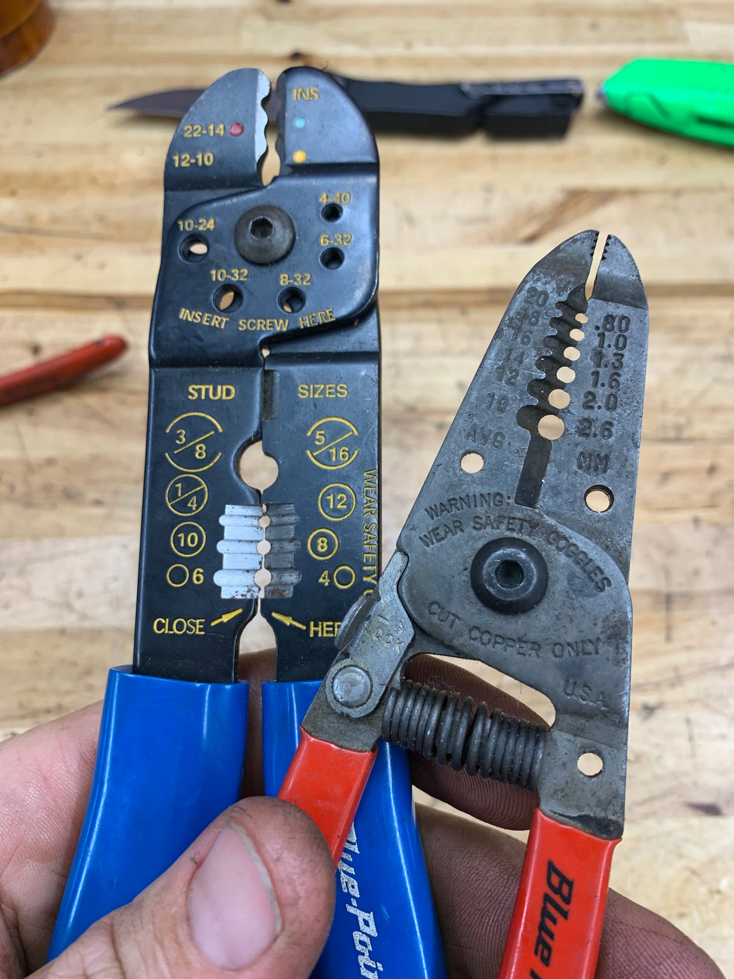 Blue Point Plier Bundle: Wire strippers, Snap Ring Pliers
