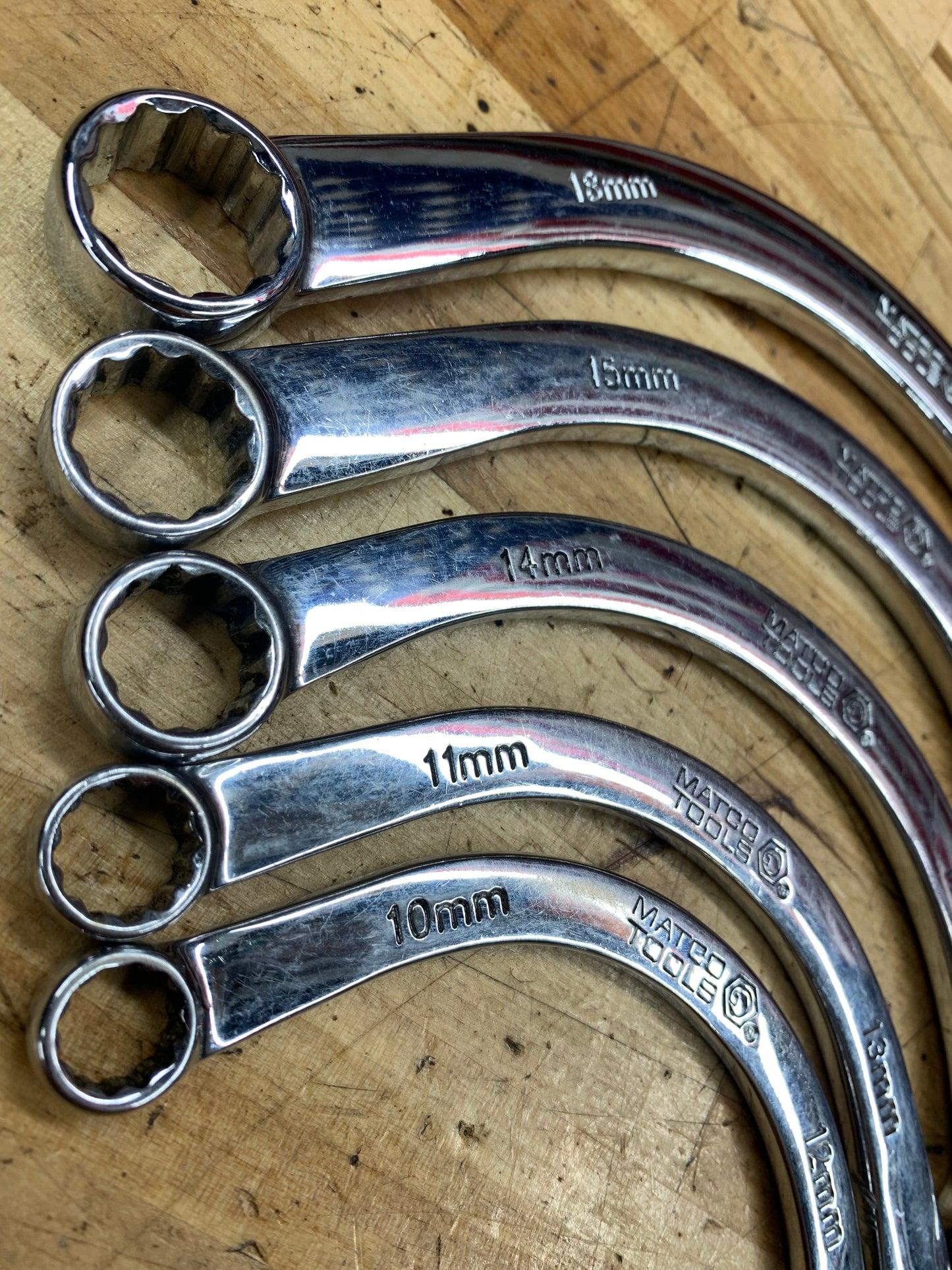 Matco SAE Half Moon Obstruction wrench set 5pc SMHM5T