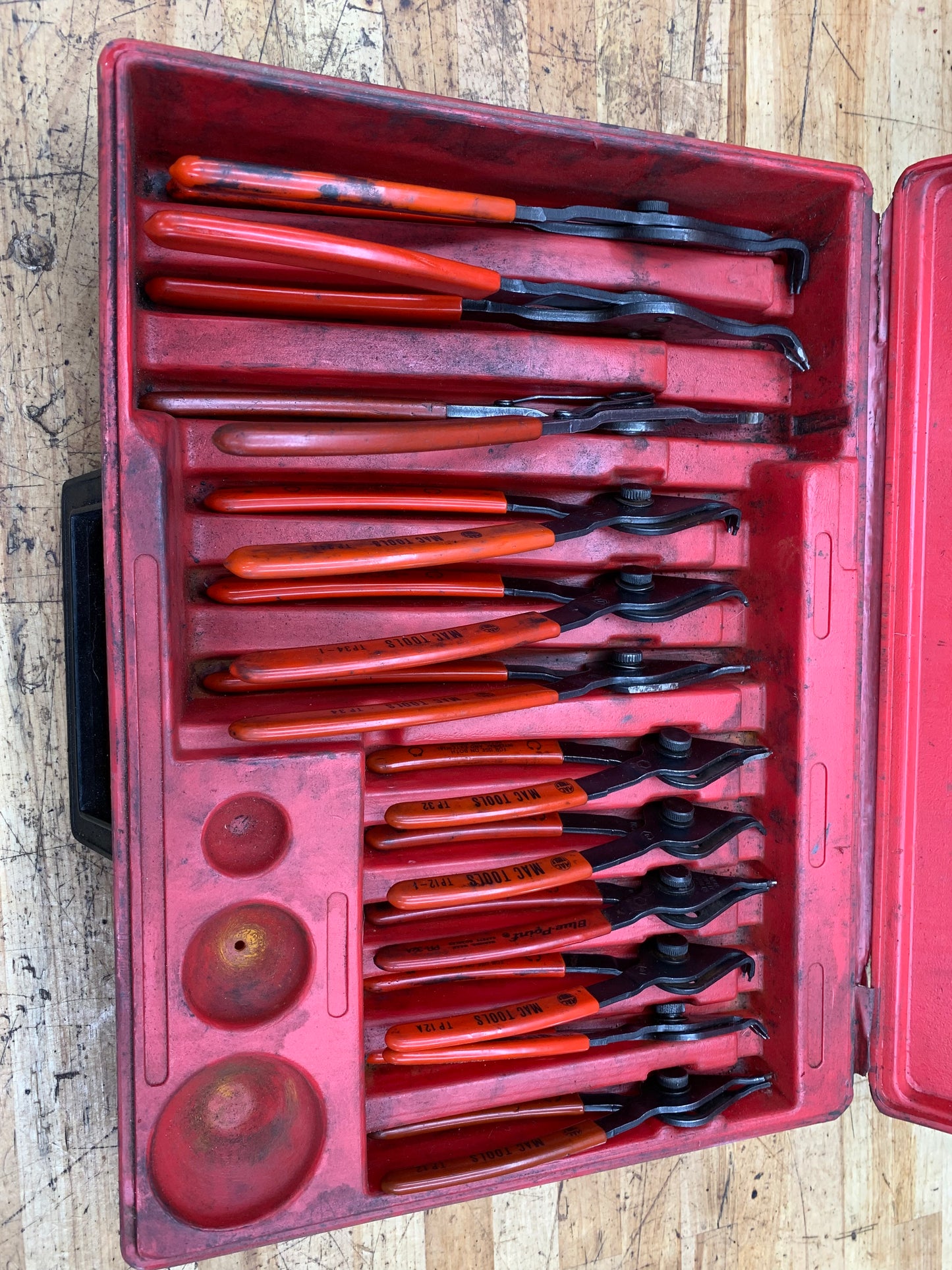 Mac Tools 12pc Snap Ring Plier Set USA PK1250