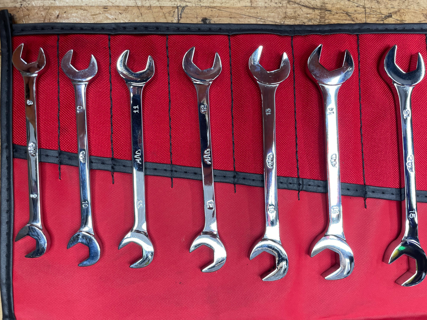 Mac Tools Metric Four Way Angle Open Wrench Set 10pc 10-19mm USA LIKE NEW